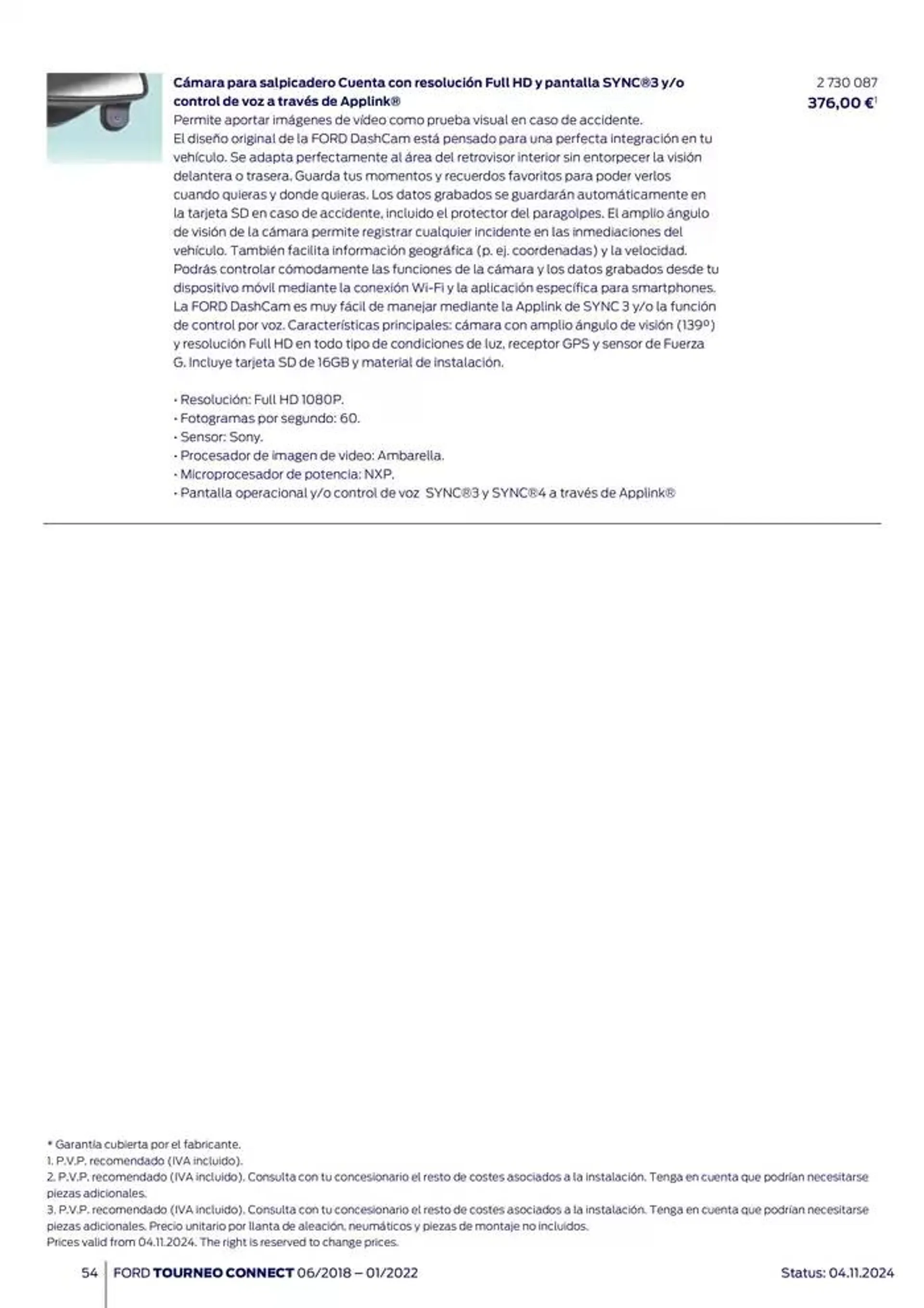 Catálogo de Ford de accesorios Tourneo Connect 13 de noviembre al 13 de noviembre 2025 - Página 54