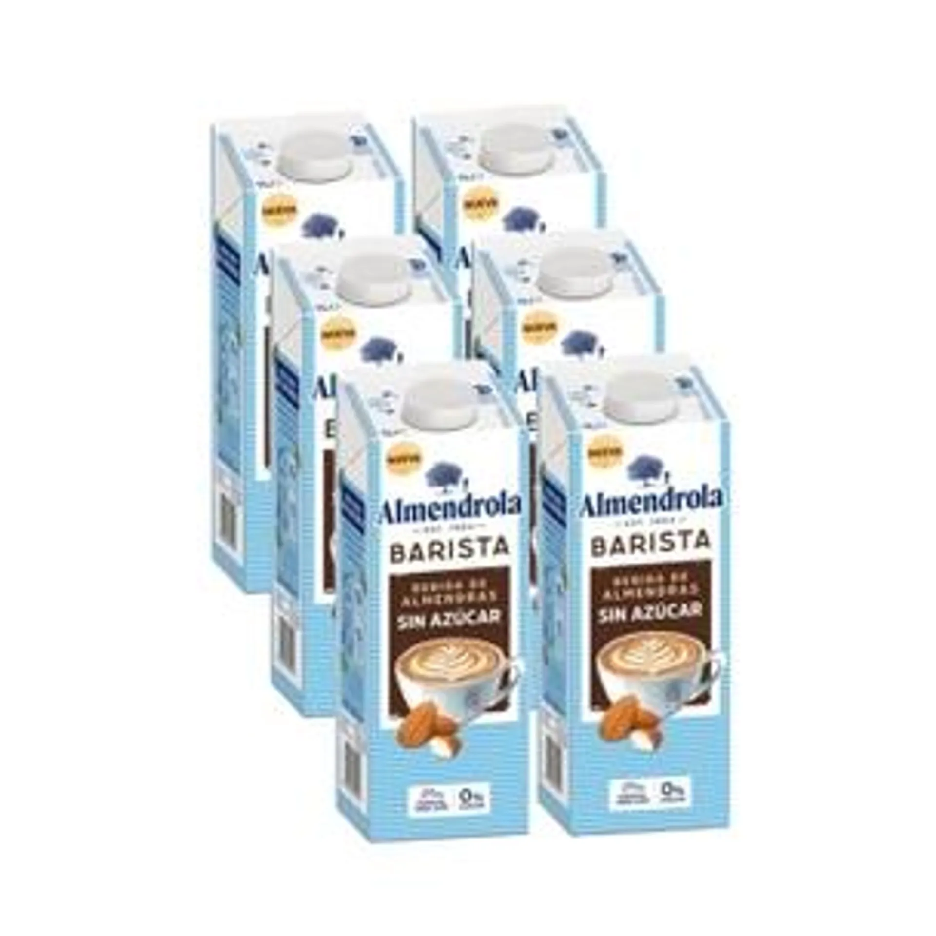 Bebida Almendra Barista Sin Azúcar Almendrola Pack 6 uds 1 L