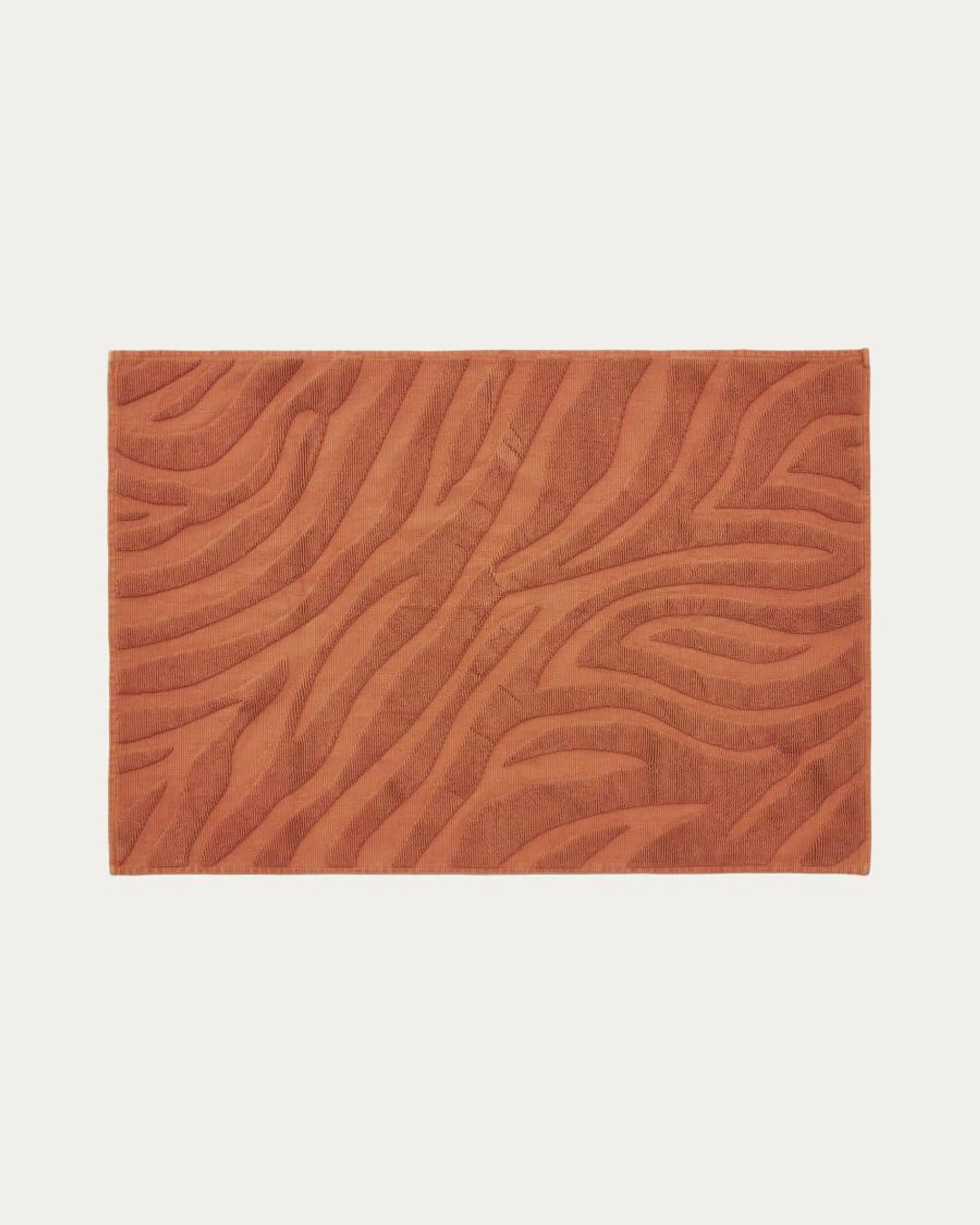 Alfombra de baño Goda 100% algodón terracota 50 x 70 cm