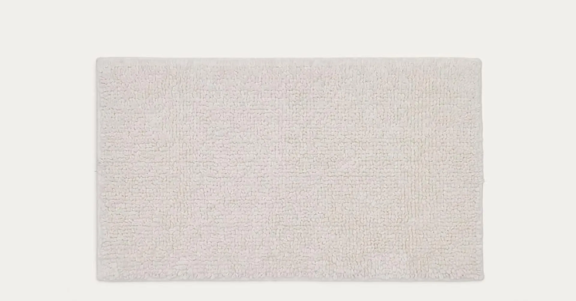 Alfombra de baño Uvite 100% algodón blanco 50 x 70 cm