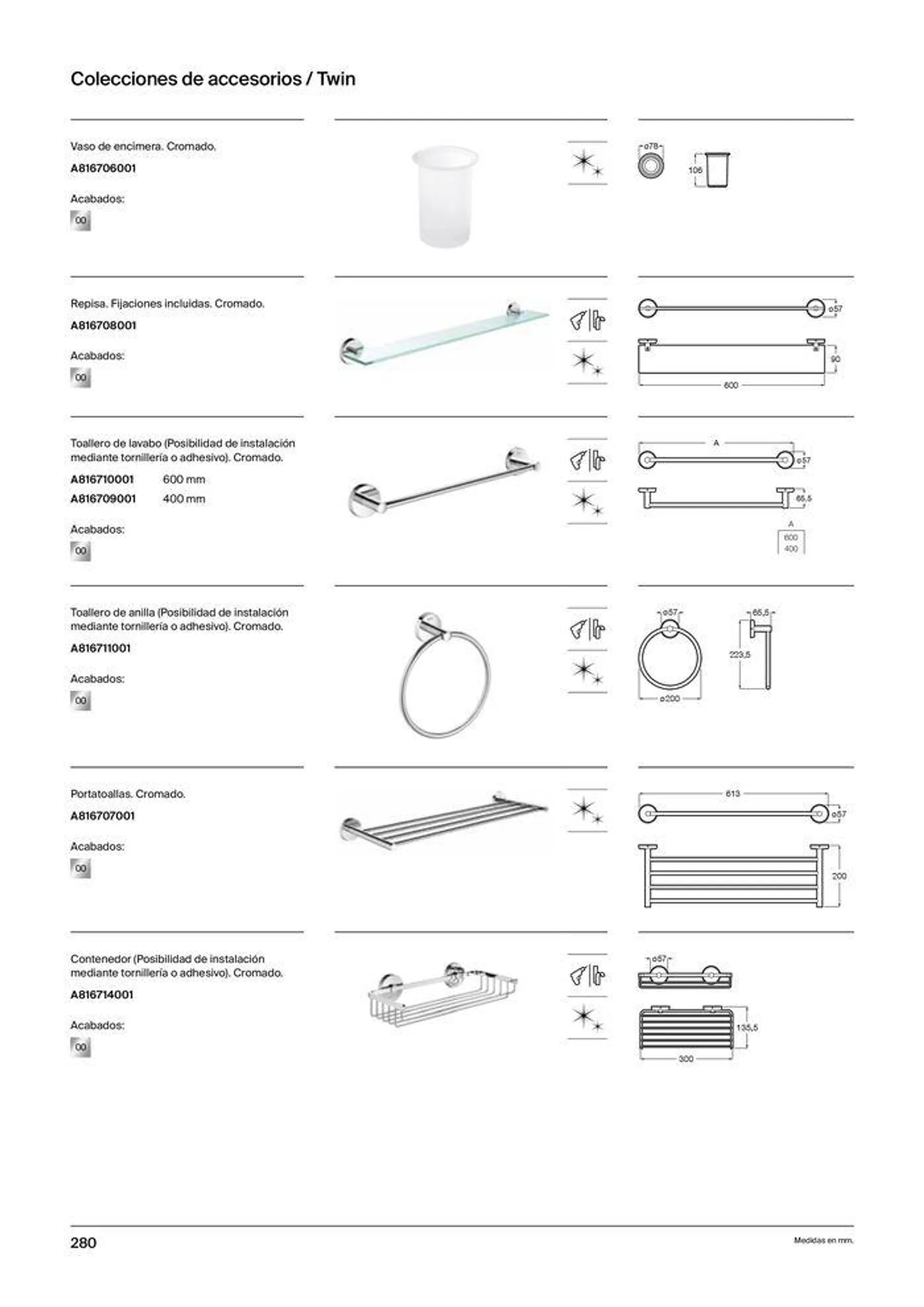 Catálogo de Colecciones de Baño, Muebles y Accesorios 19 de septiembre al 31 de diciembre 2024 - Página 282