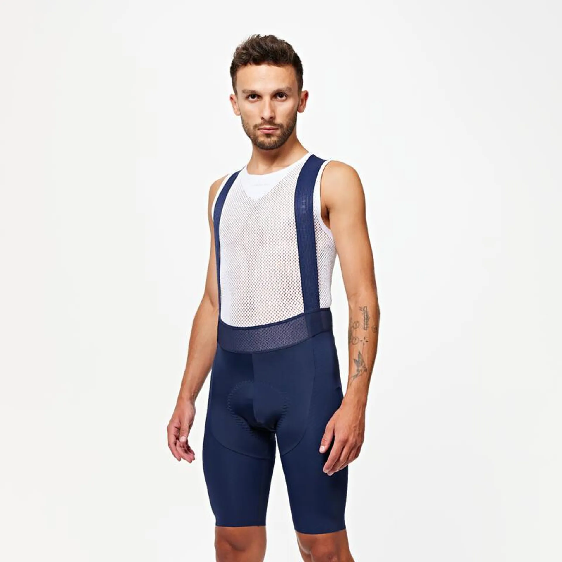 Culotte Ciclismo Carretera Racer 3 Hombre Azul Marino Verano