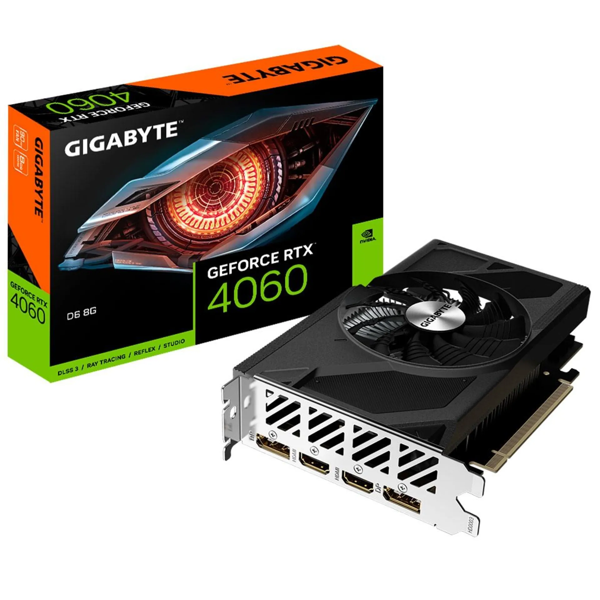 TARJETA GRÁFICA GIGABYTE GEFORCE RTX 4060 D6 8G GV-N4060D6-8GD