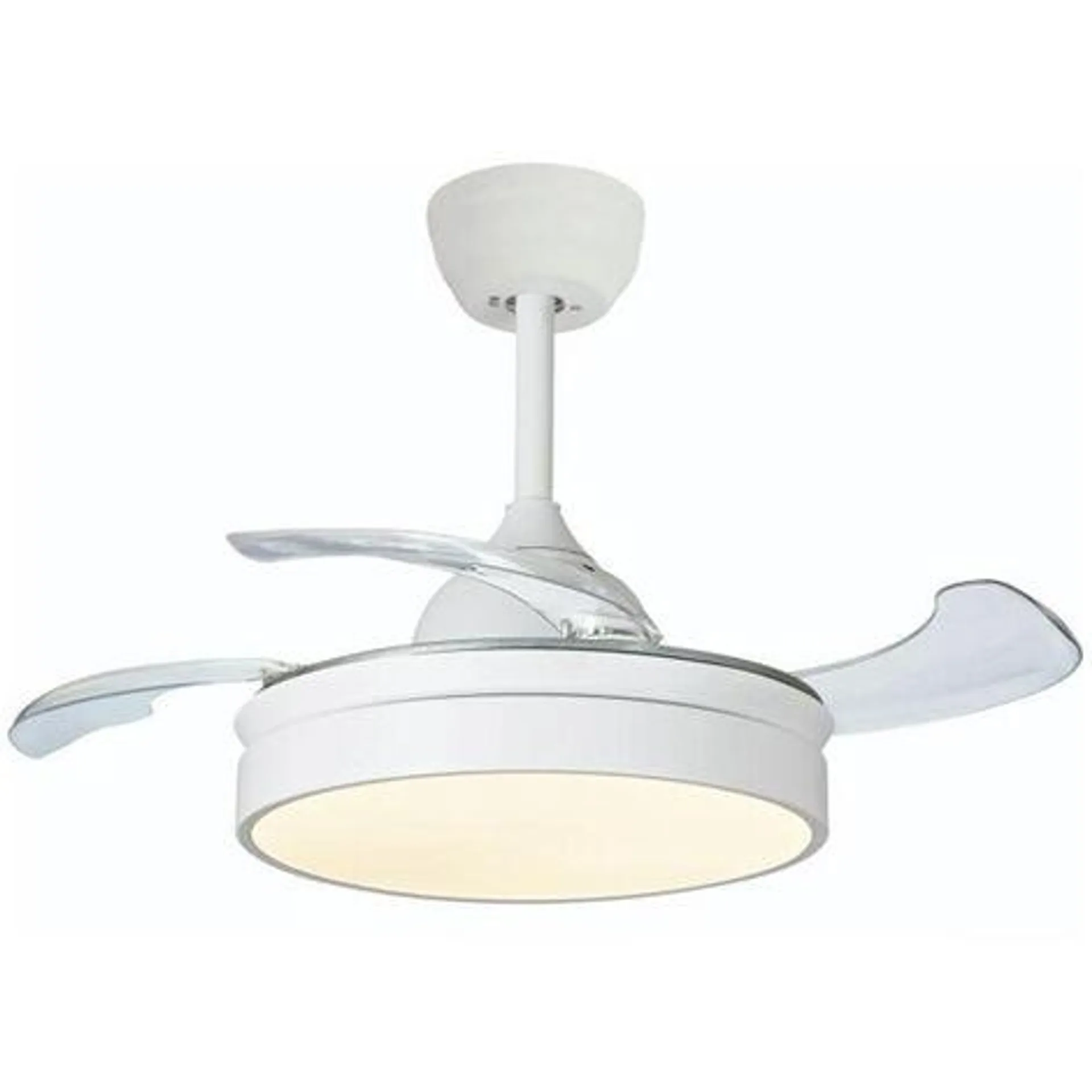 Ventilador de Techo LED Messe 72W Blanco DC Ultra Silencioso con Mando a Distancia y Palas Retráctiles Verano / Invierno 3000+4000+6000 IluminaShop