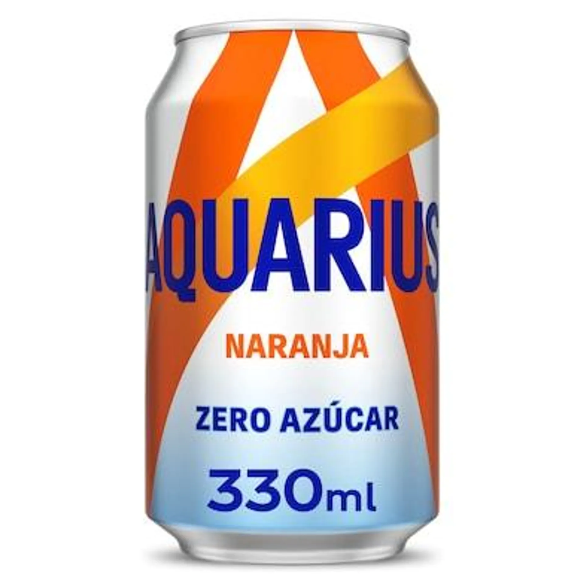 Bebida refrescante de naranja zero azúcar Aquarius lata 330 ml