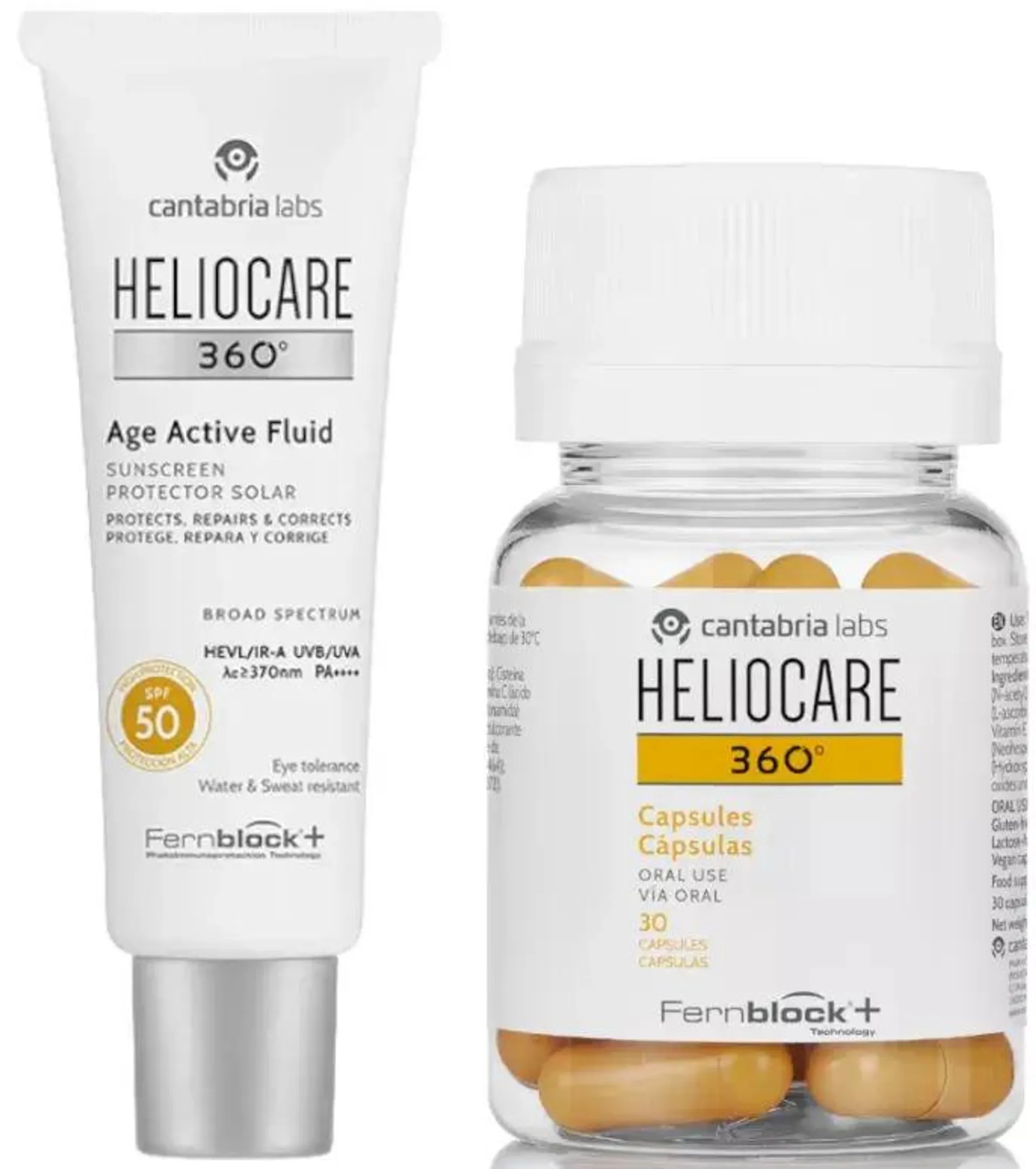 Heliocare 360 Age Active Fluido SPF50 50 ml + Heliocare 360 30 Cápsulas