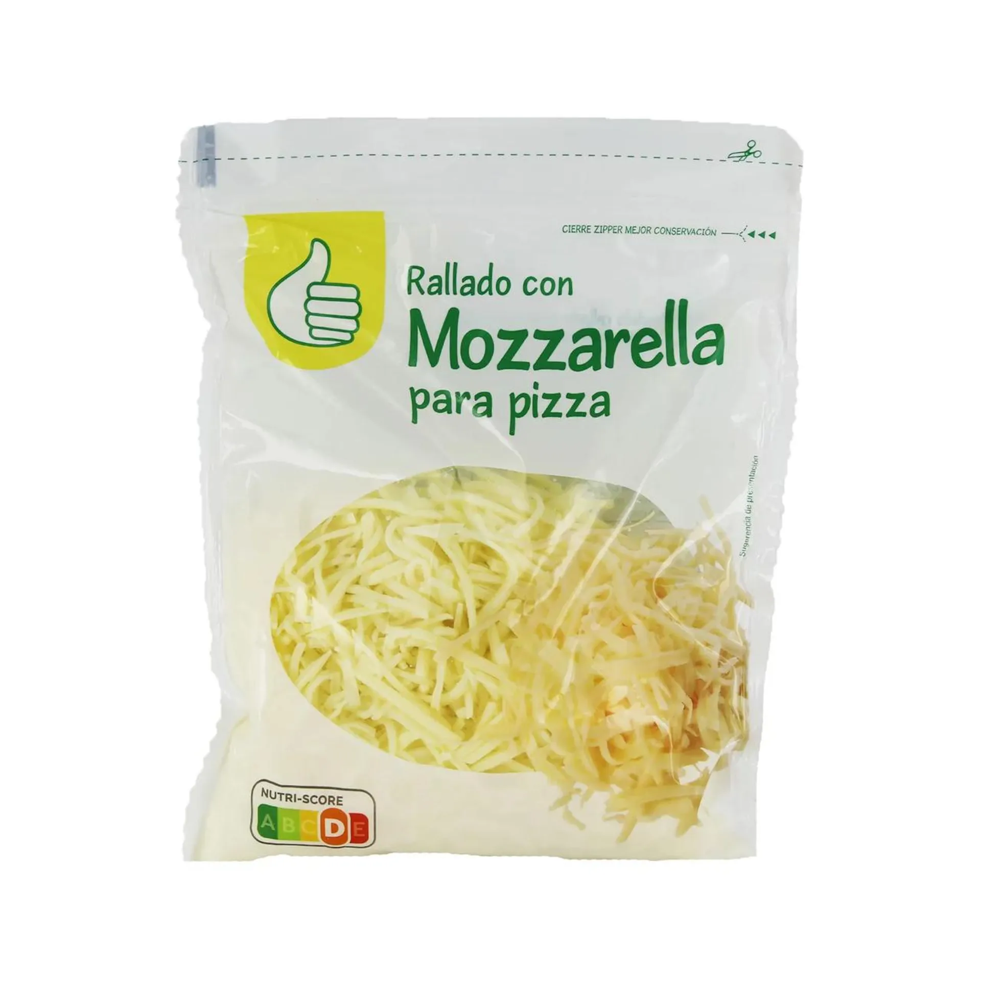 PRODUCTO ECONÓMICO ALCAMPO Queso rallado con mozzarella 200 g.