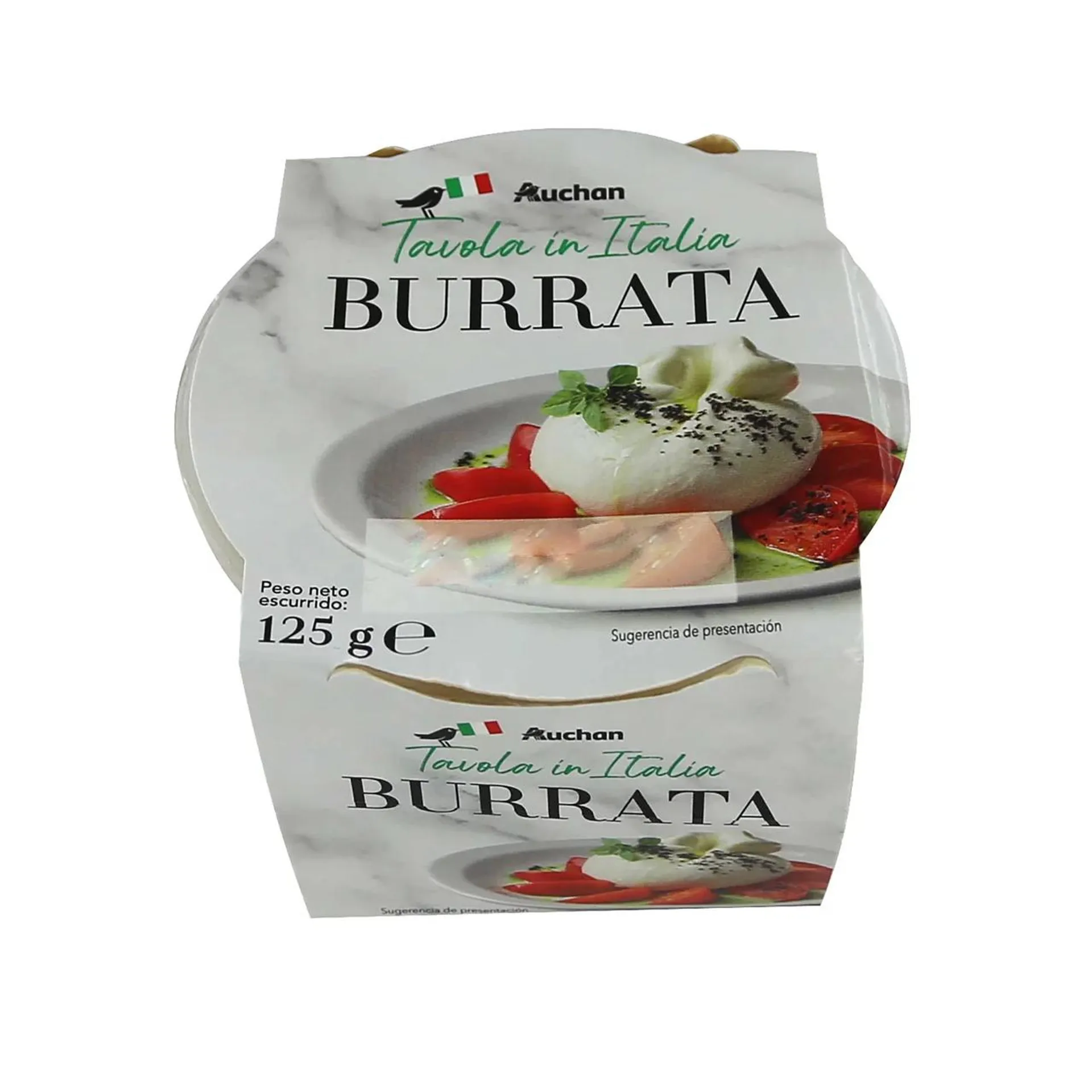 AUCHAN Burrata 125 g. Producto Alcampo