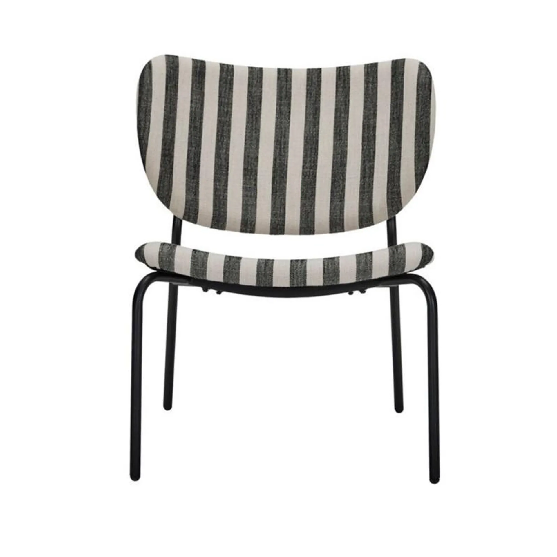 Longa Black/Off-White Lounge Chair