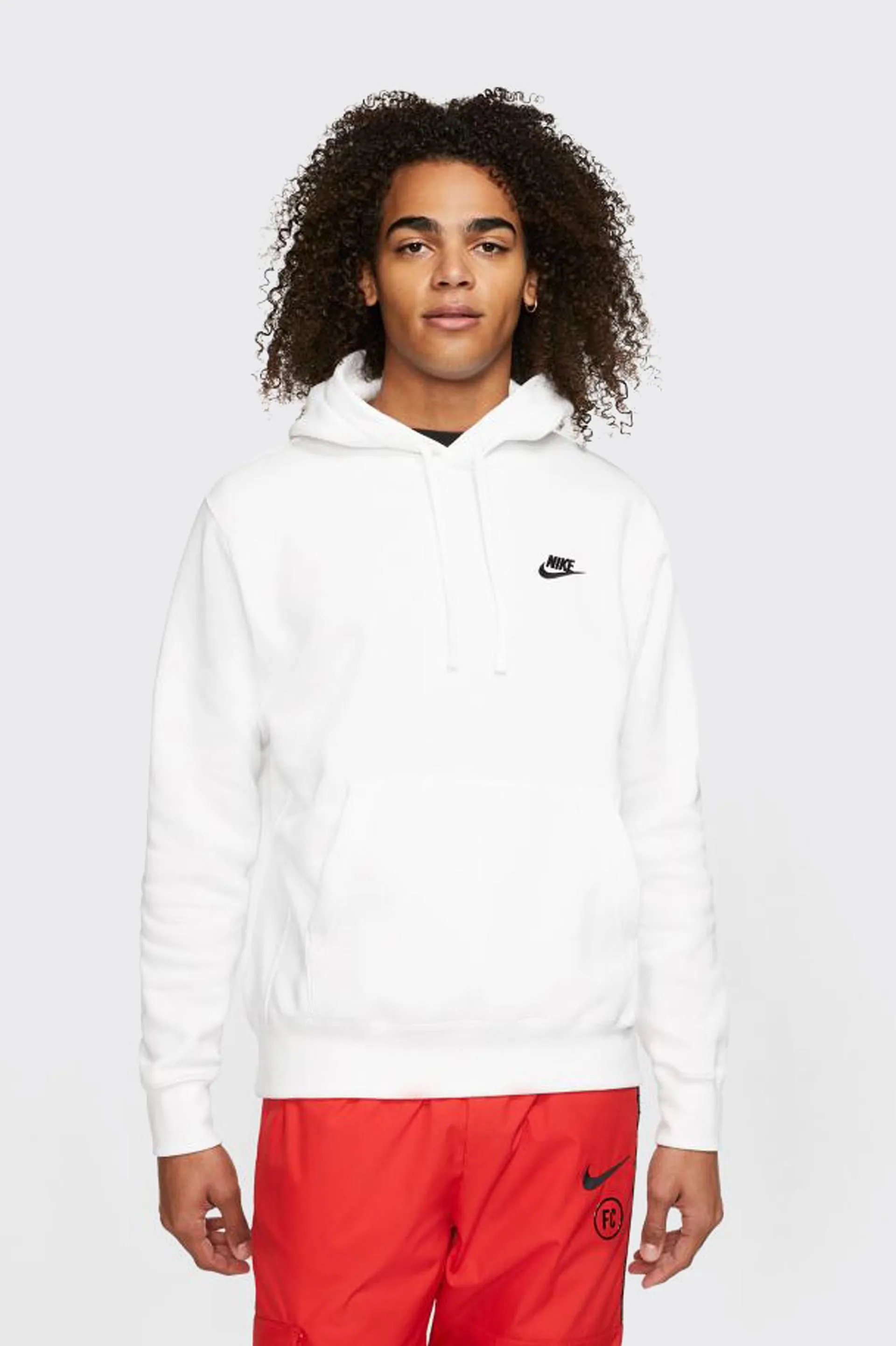 SUDADERA SPORTSWEAR NIKE CLUB FLEECE WHITE HOMBRE