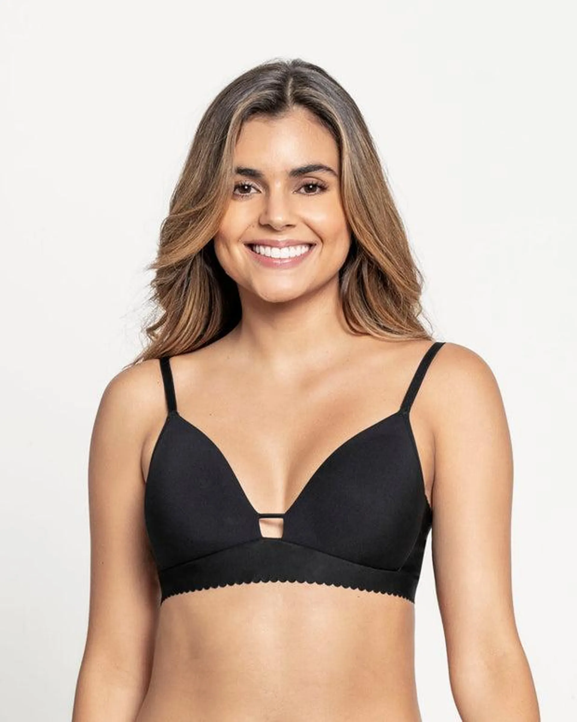 Sujetador de escote profundo con relleno suave sin aro Perfect Comfort Bra