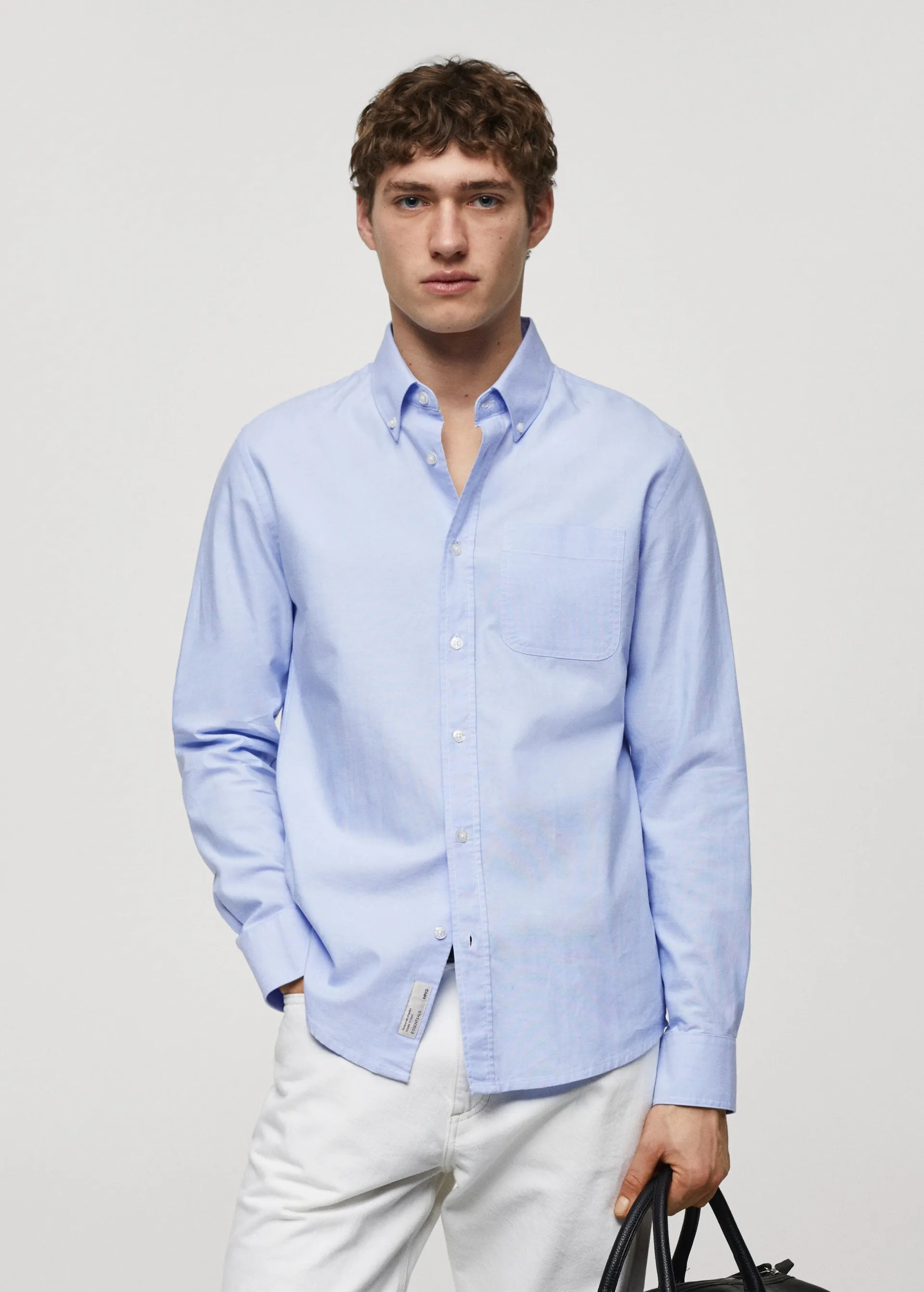 Camisa regular fit Oxford algodón