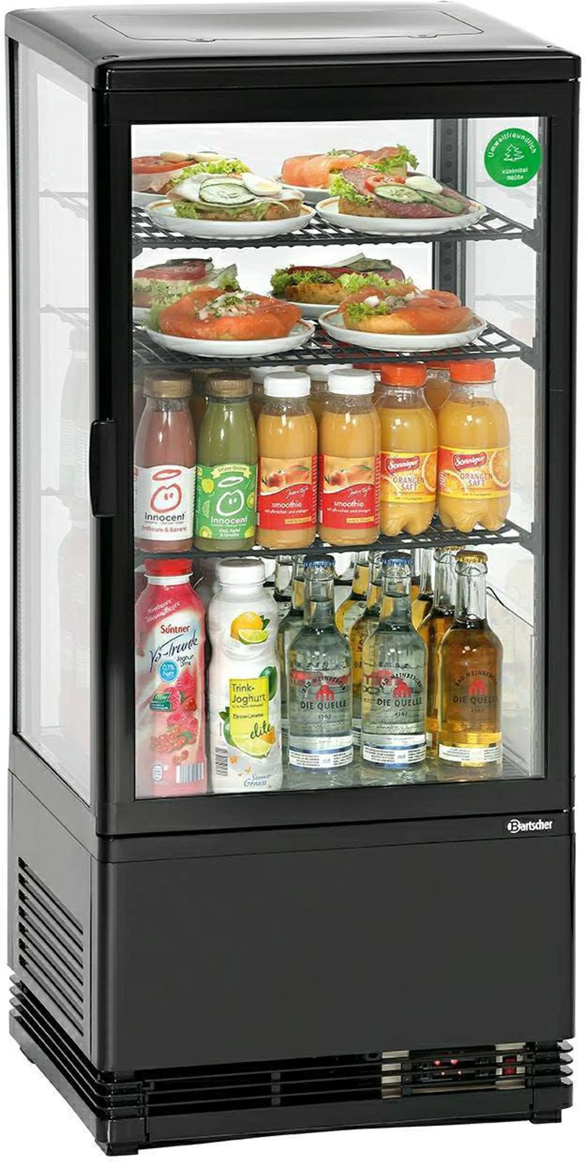 Vitrina refrigerada Bartscher 78L negra 700277G