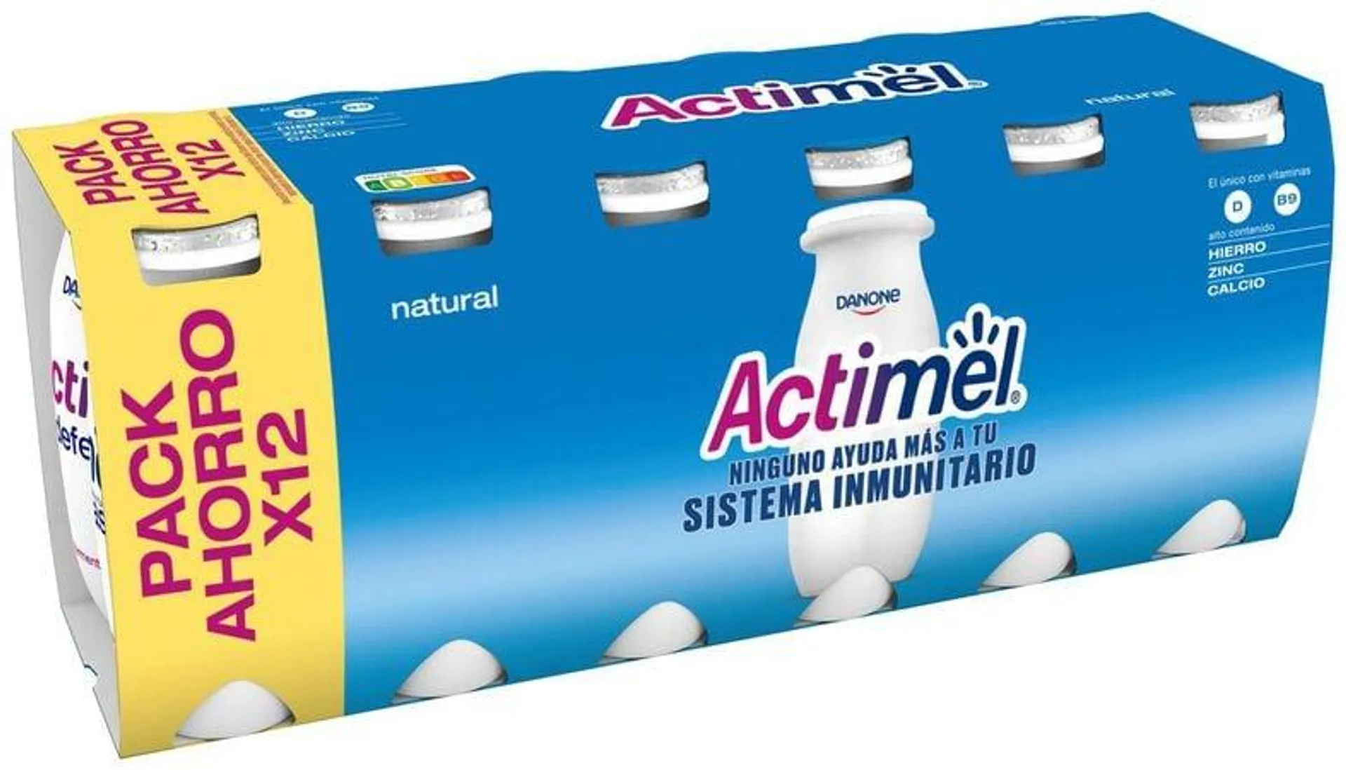 L Casei Actimel Danone pack 12 natural