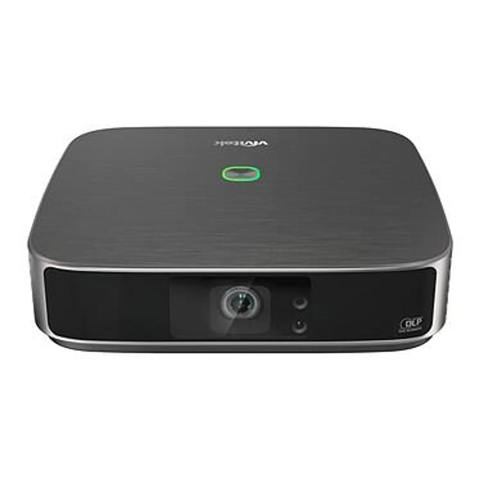 Proyector DLP LED portátil - 1500 lúmenes - Enfoque automático - HDMI/USB-C - Wi-Fi/Bluetooth/Ethernet - 2 x 3 vatios