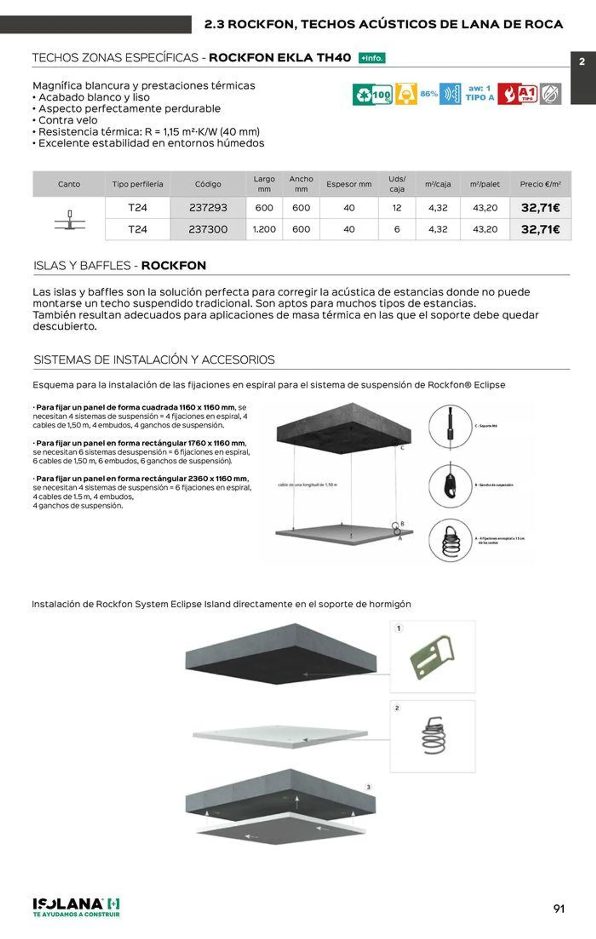 Catálogo de TECHOS ACÚSTICOS – TARIFA ISOLANA 2024 11 de junio al 30 de junio 2024 - Página 16