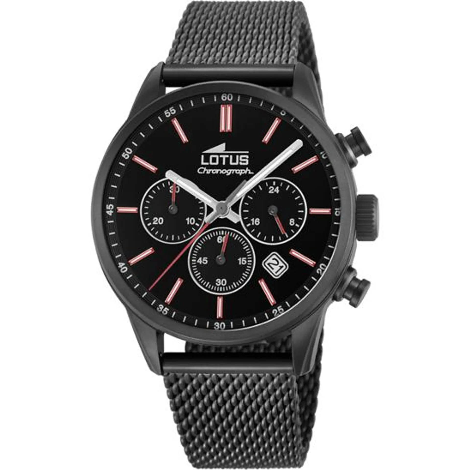 RELOJ DE HOMBRE LOTUS CHRONO CON ESFERA NEGRA 18700/1