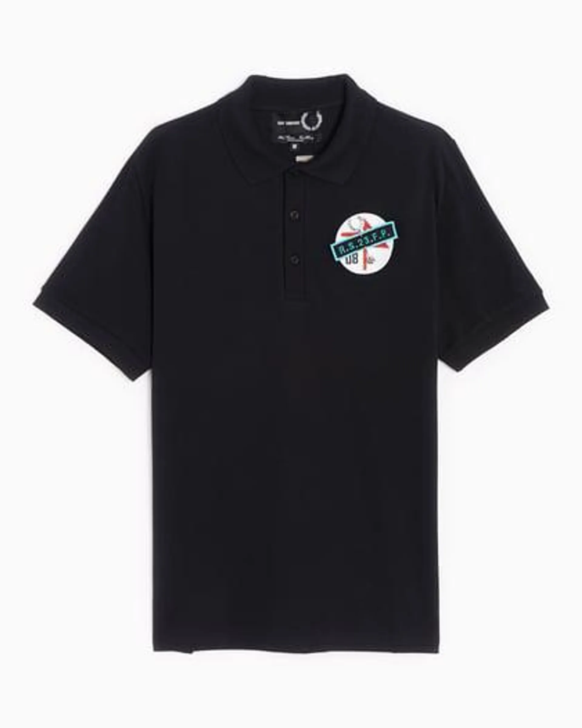Fred Perry x Raf Simons Patched Men's Short Sleeve Polo