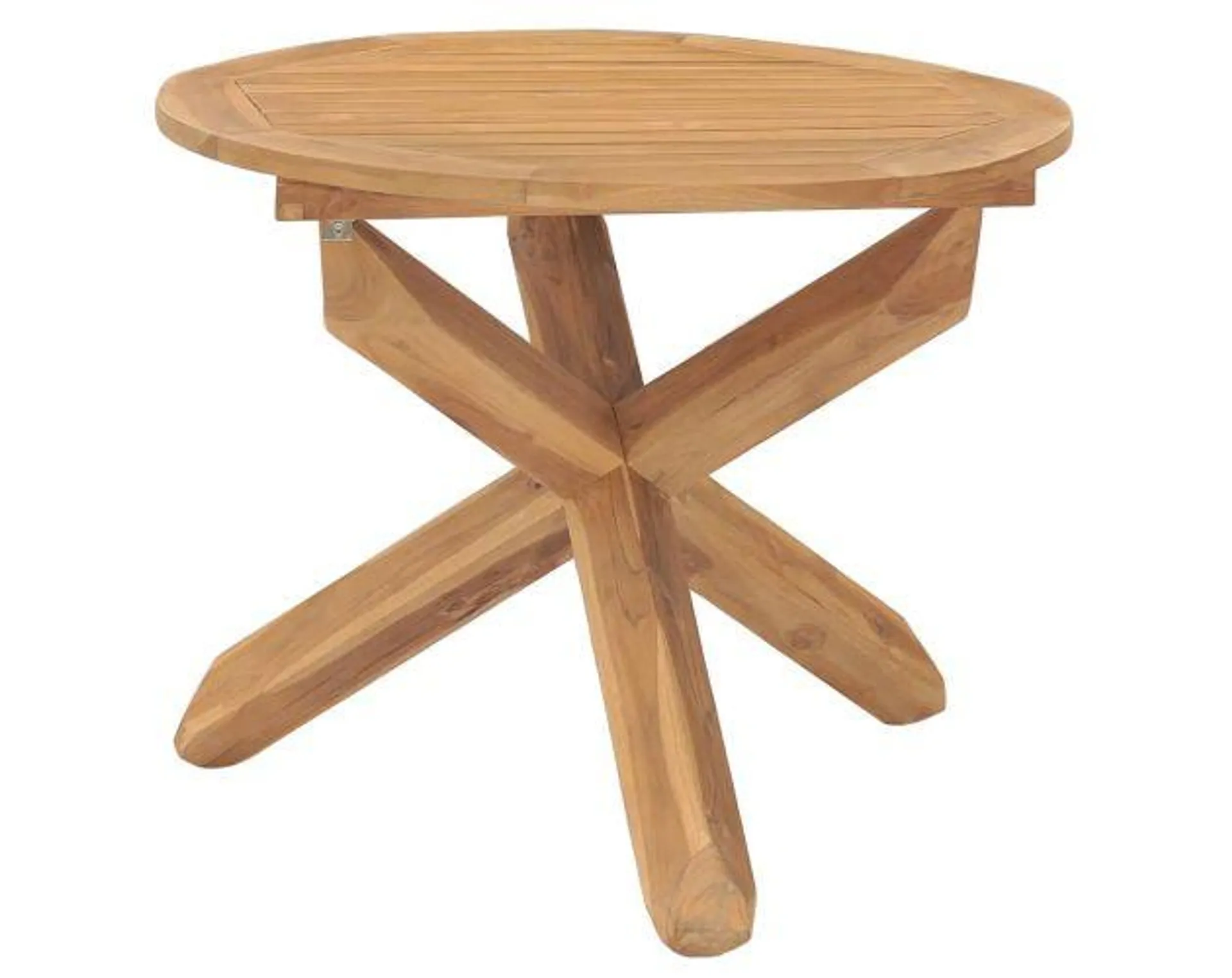 vidaXL mesa de comedor de jardín madera maciza de teca ø90x75 cm