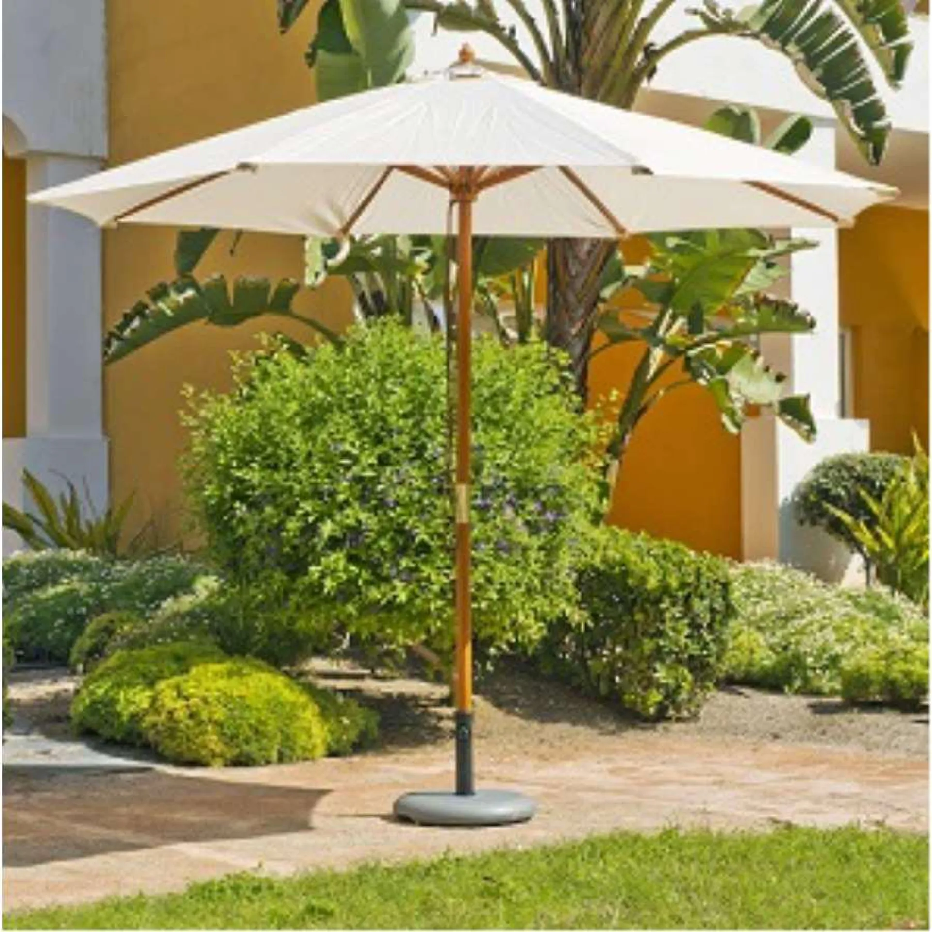 PARASOL MADERA LUX 300/8/48 BEIGE