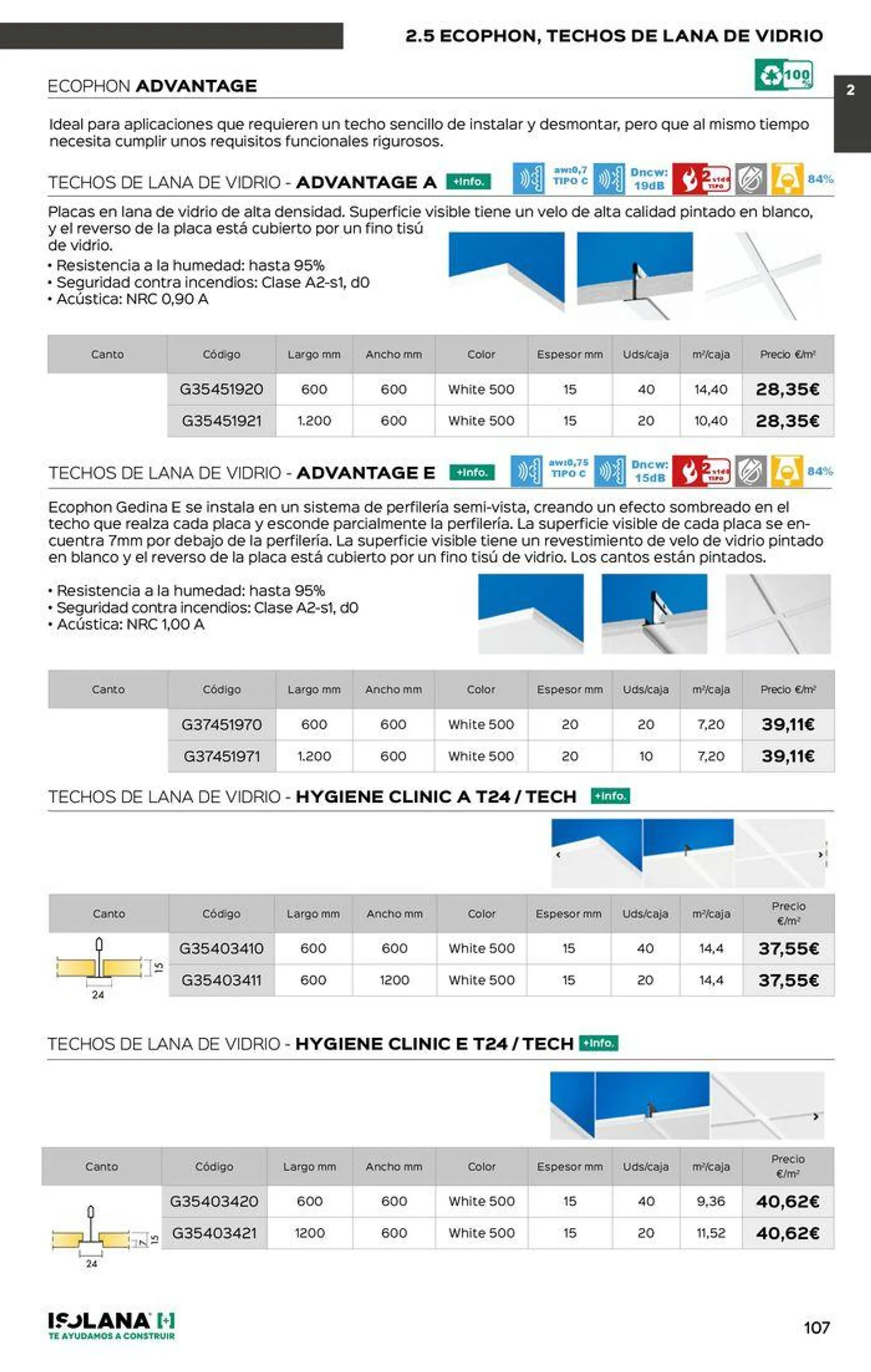 Catálogo de TECHOS ACÚSTICOS – TARIFA ISOLANA 2024 11 de junio al 30 de junio 2024 - Página 32