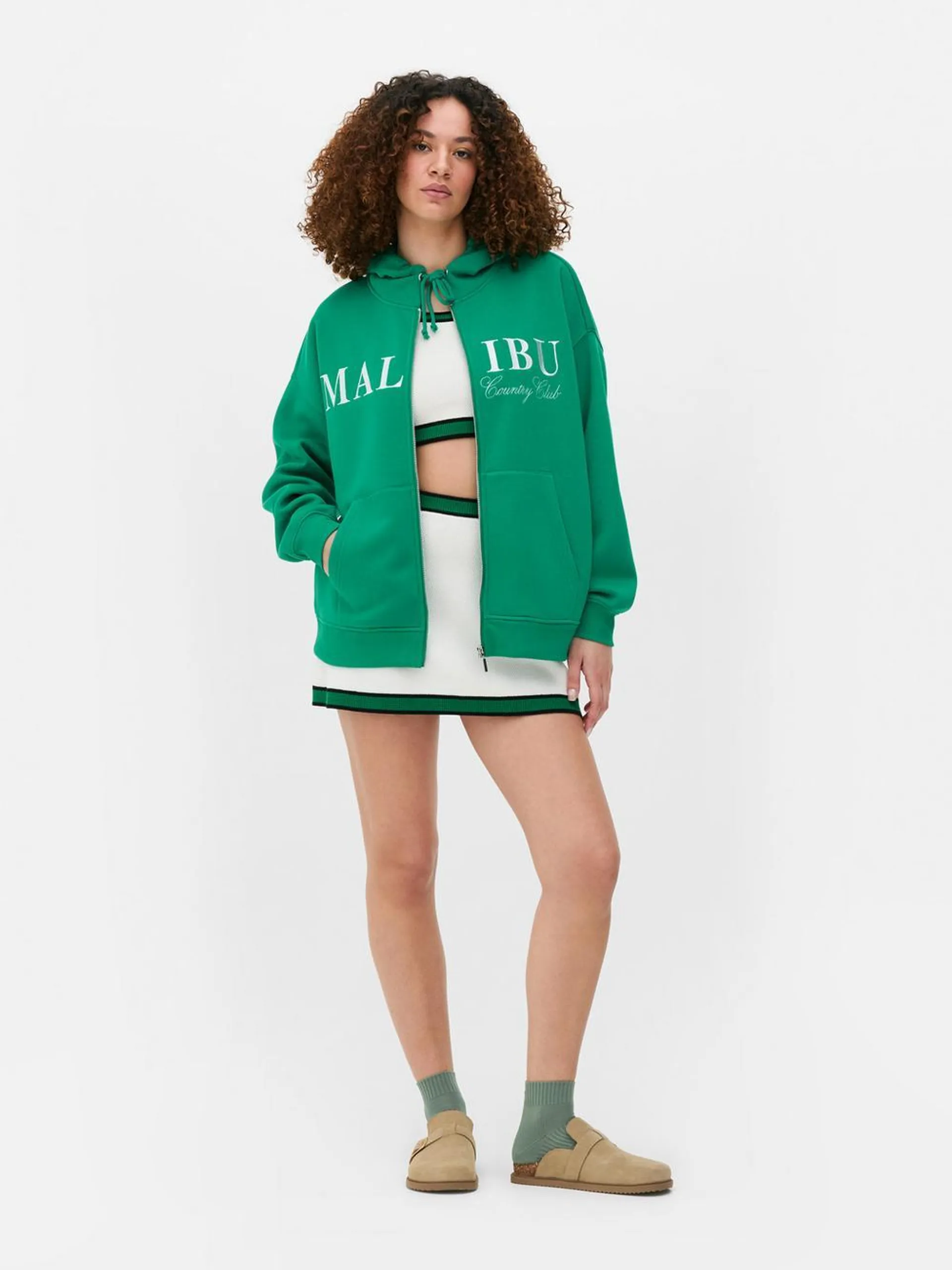 Sudadera extragrande con capucha y cremallera