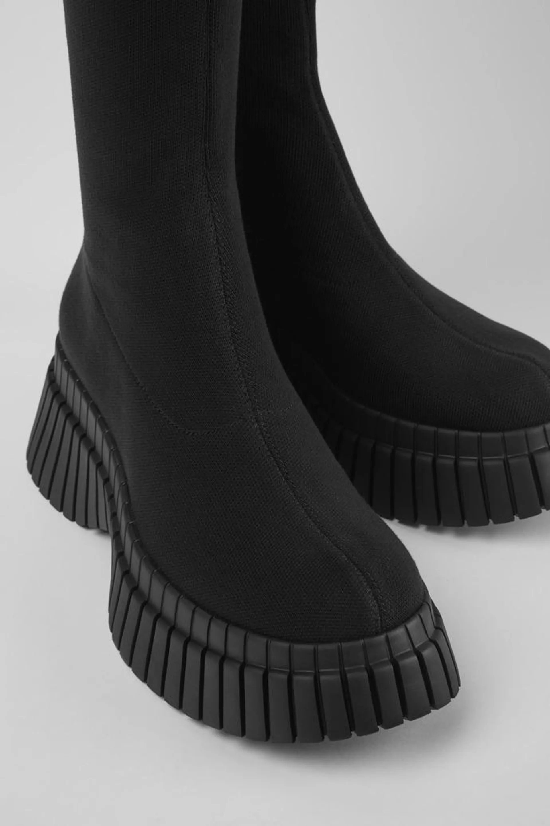 BCN TENCEL® Botas de tejido negro para mujer