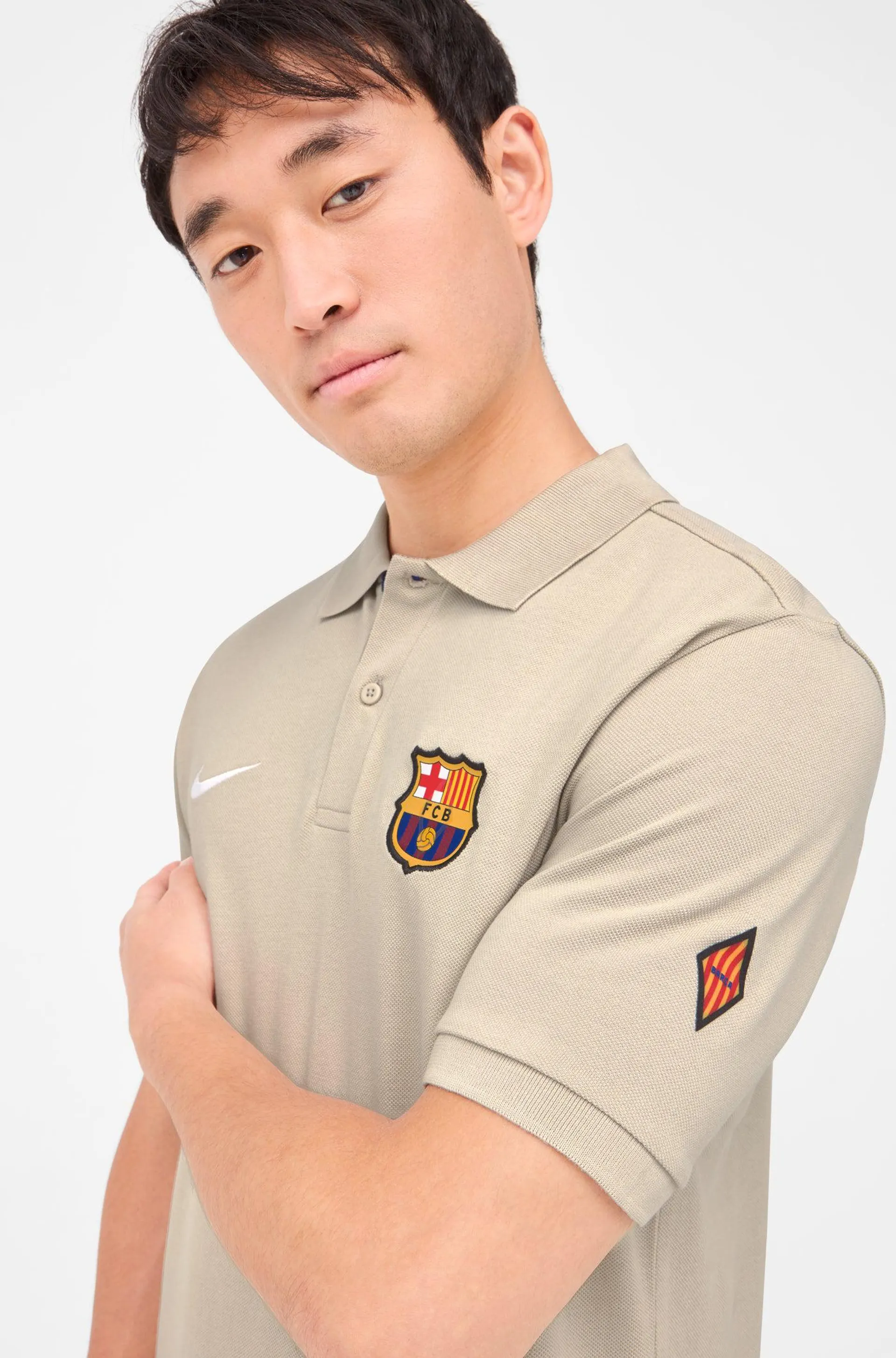 Polo escudo beige Barça Nike