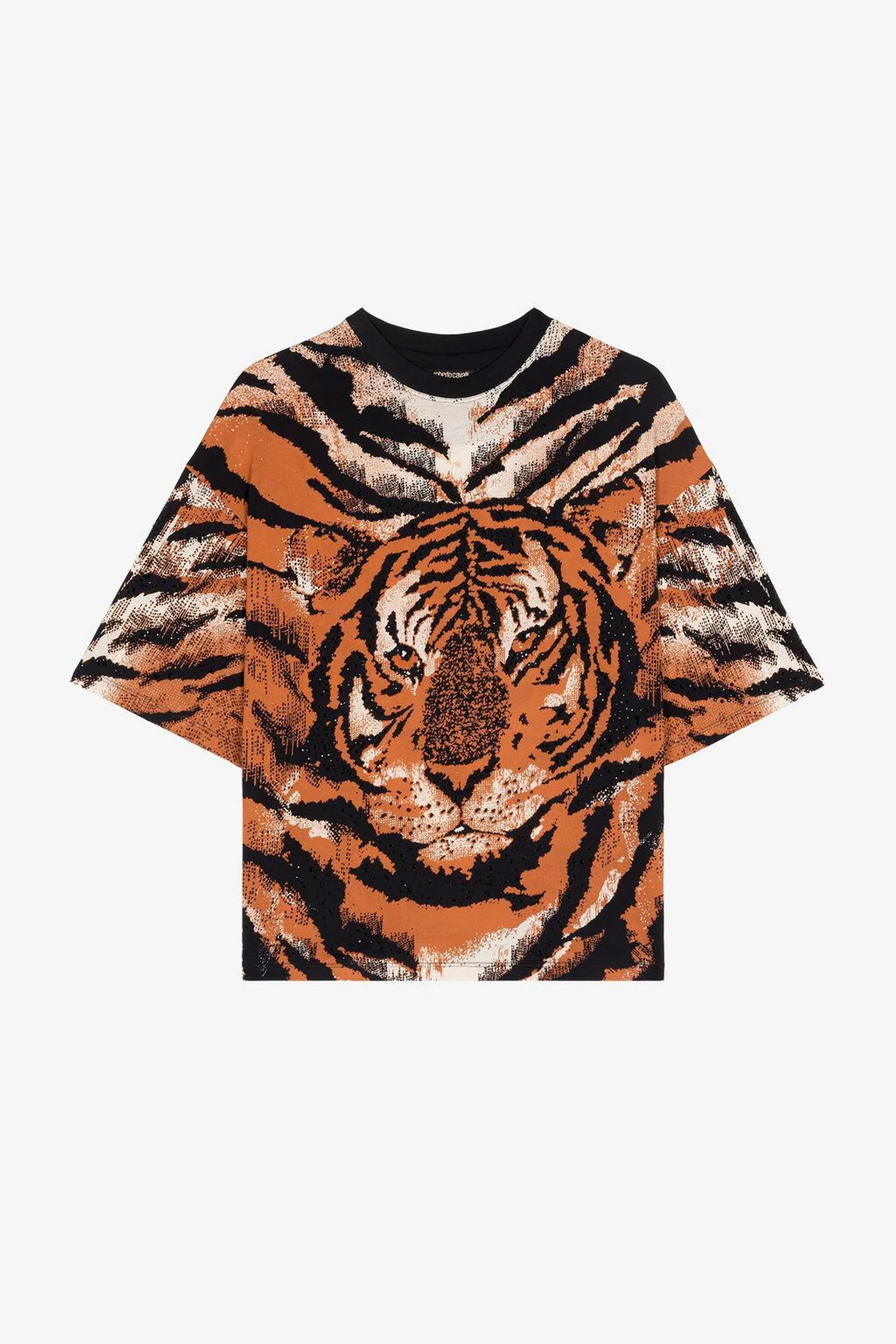 Camiseta de algodón con estampado de tigre