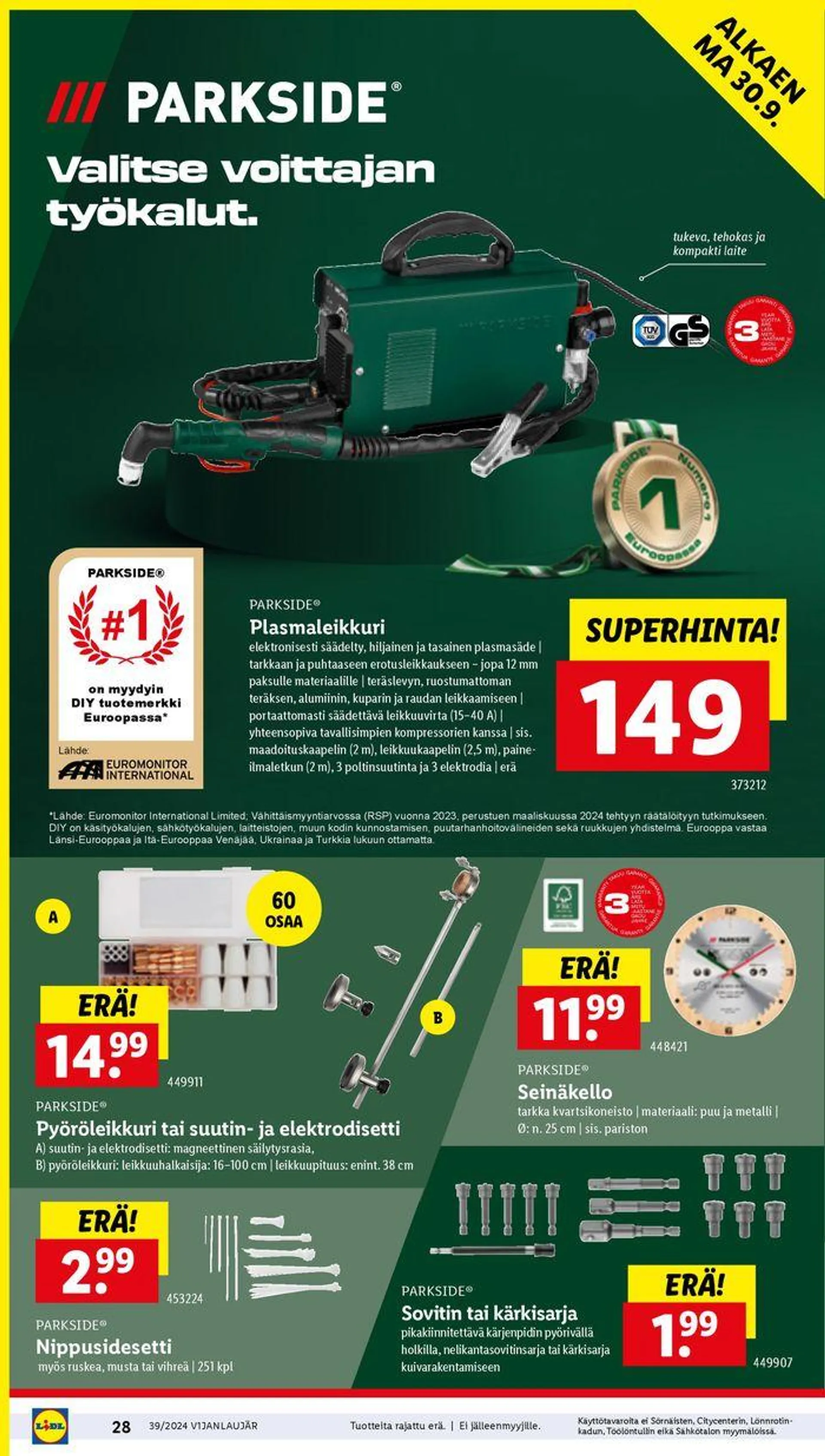 Huippudiilit ja alennukset voimassa alkaen 23. syyskuuta - 2. lokakuuta 2024 - Tarjouslehti sivu 32