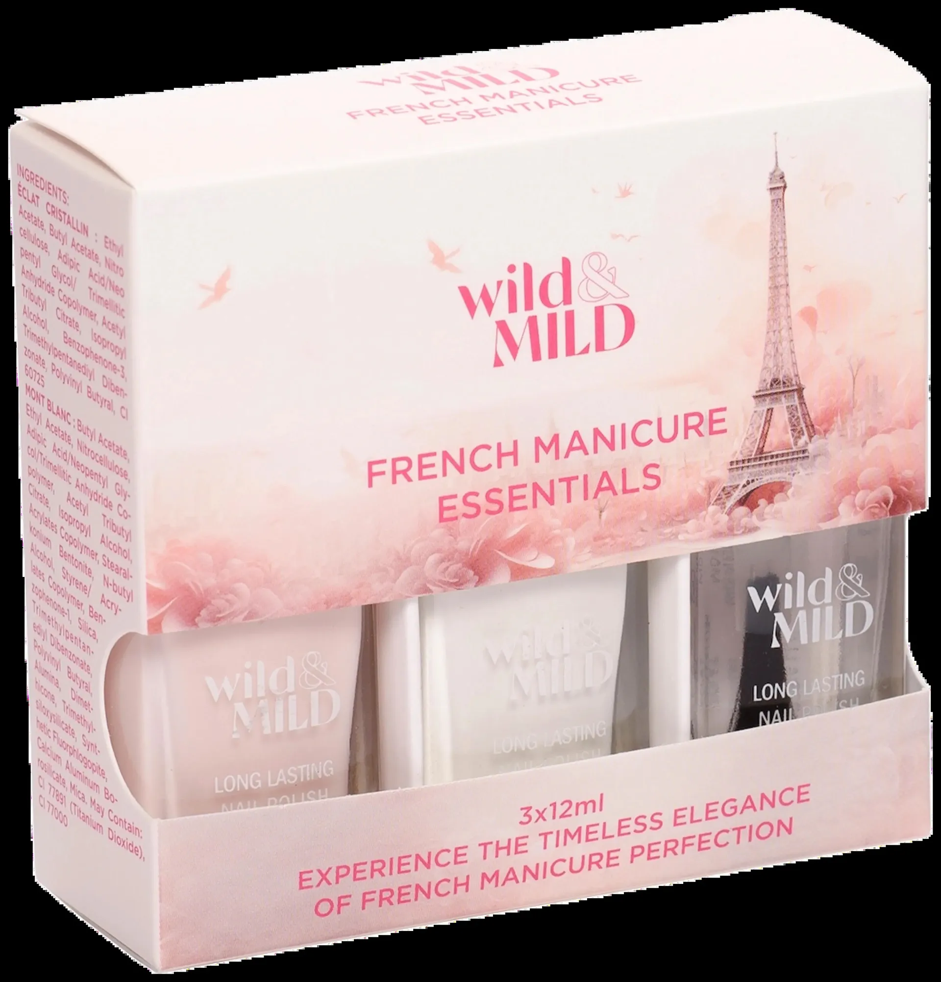 Wild&Mild nail polish set 3 x12 ml - French Manicure