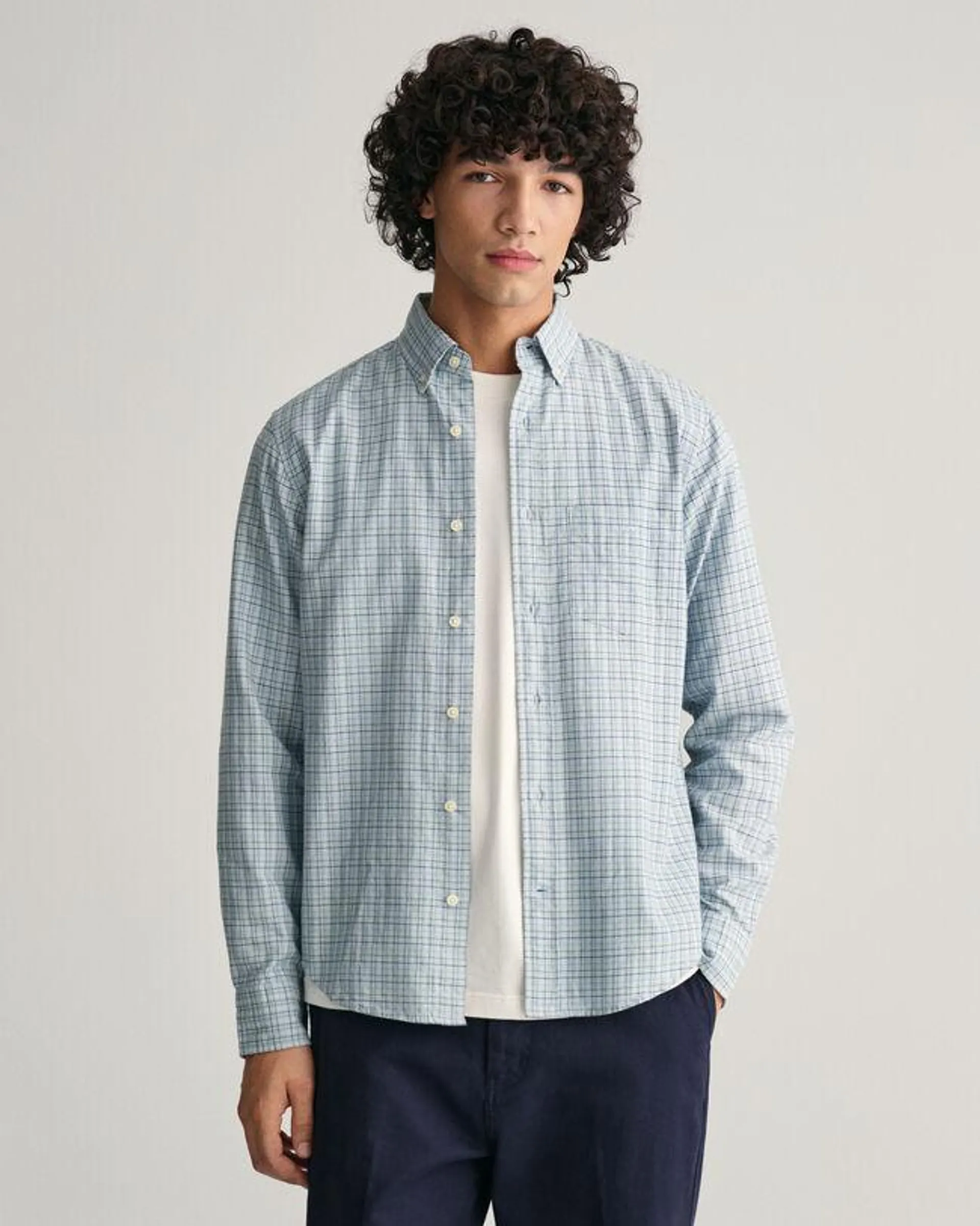 Camisa Oxford Regular Fit Archive Tattersall
