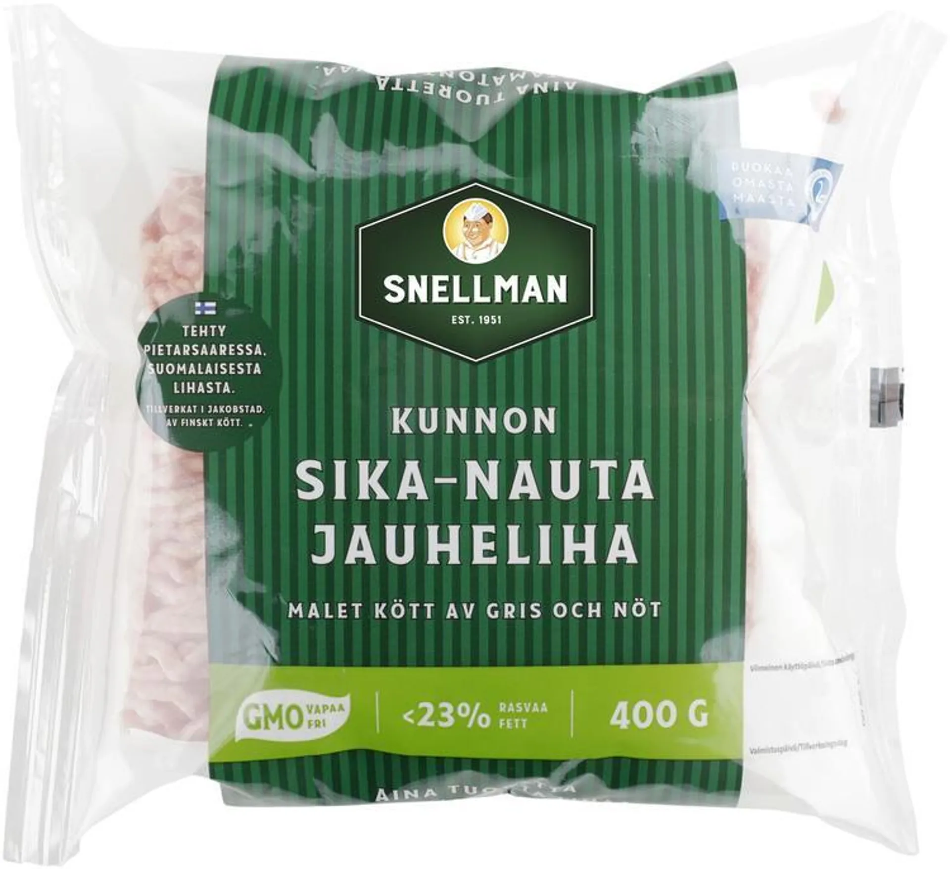 Snellman Kunnon sika-nauta jauheliha 23 % 400 g