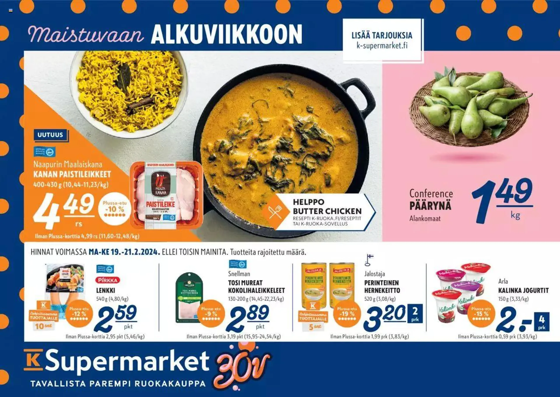 K-Supermarket tarjoukset - 19. helmikuuta 21. helmikuuta 2024