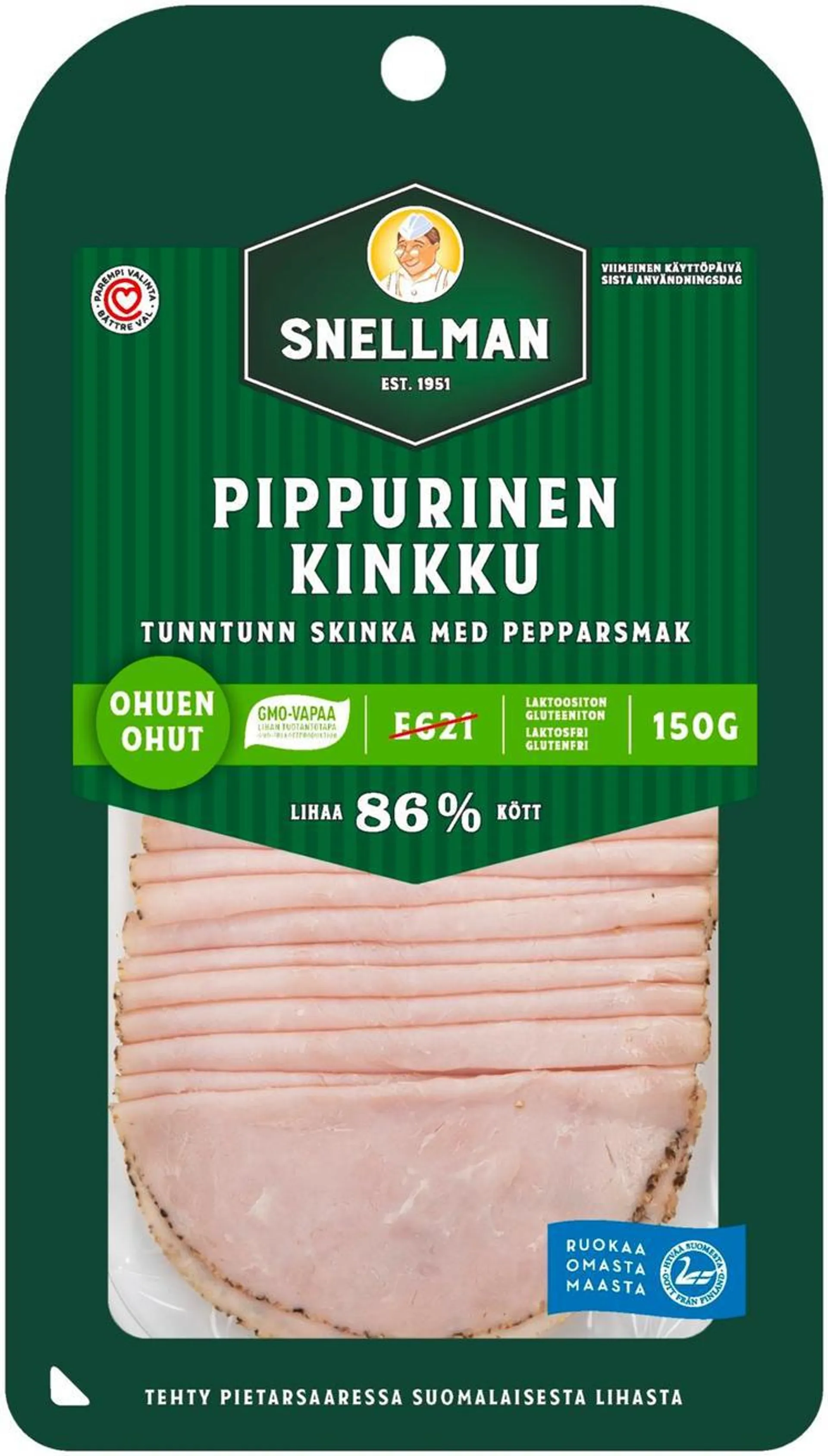 Snellman Ohuen ohut pippurinen kinkku 150g