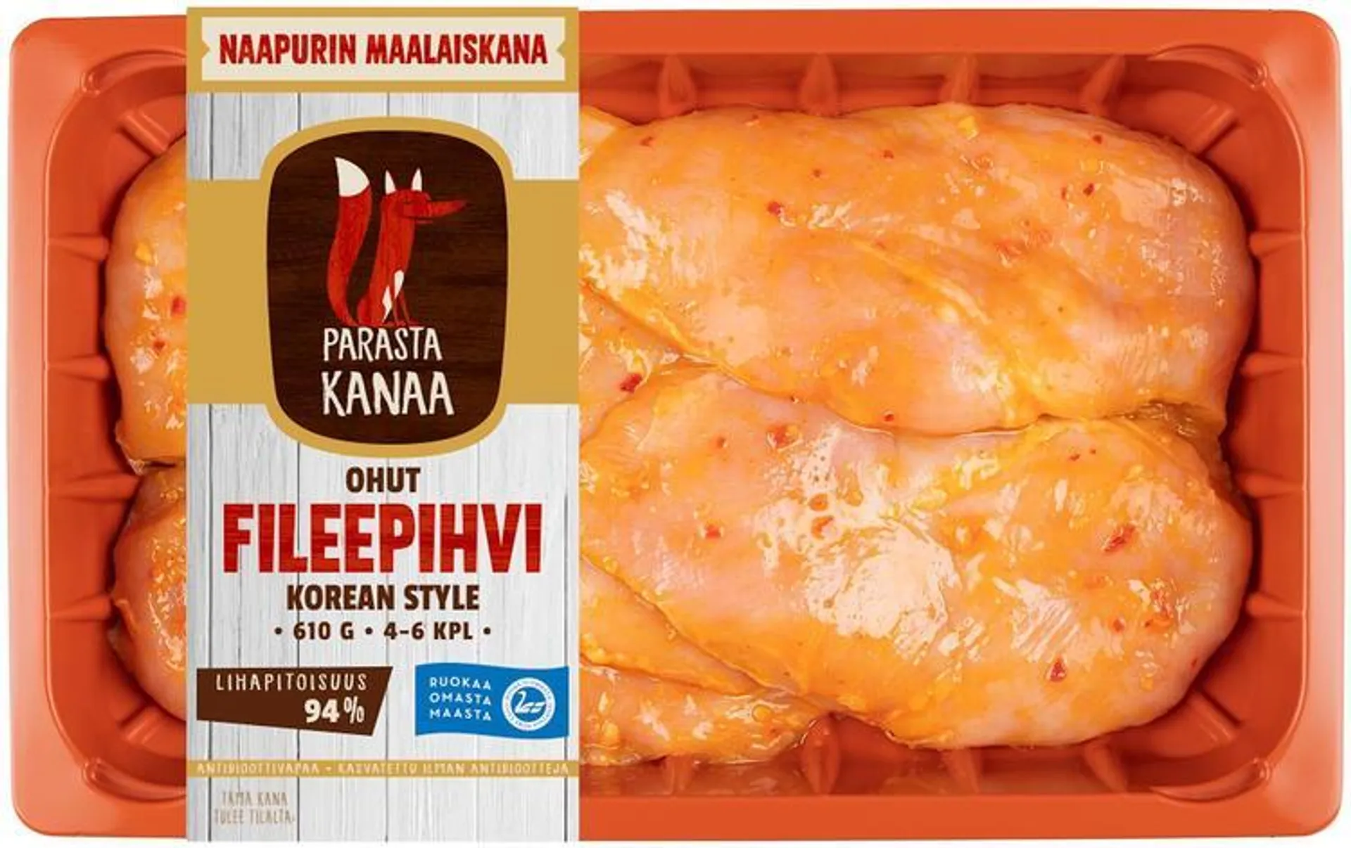 Naapurin Maalaiskanan ohut fileepihvi, korean style 610g