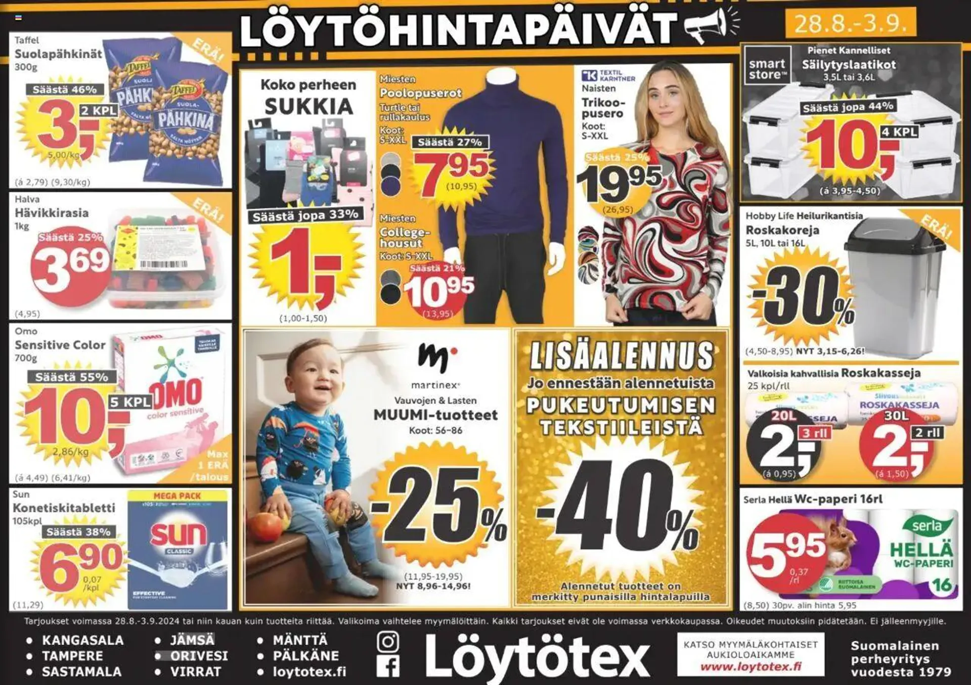 Löytötex tarjoukset - 0