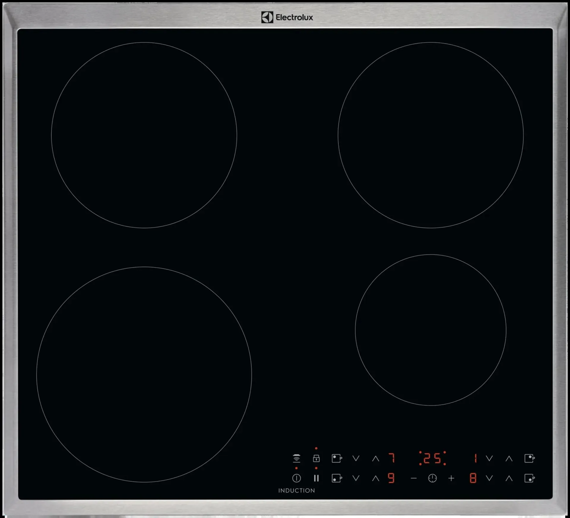 Electrolux induktiotaso HOI630MX teräs reunus