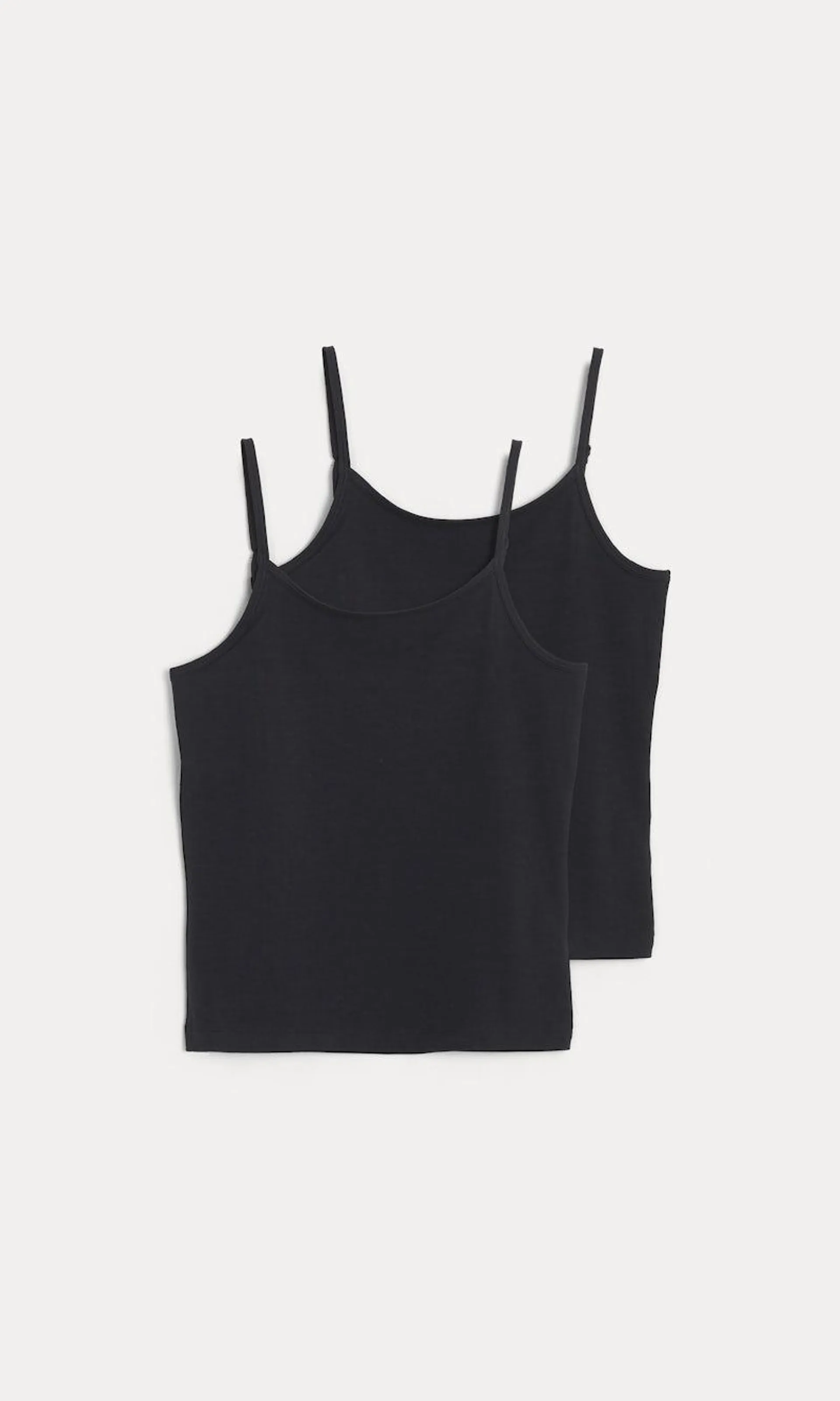 2-pack puuvillasinglet -toppeja