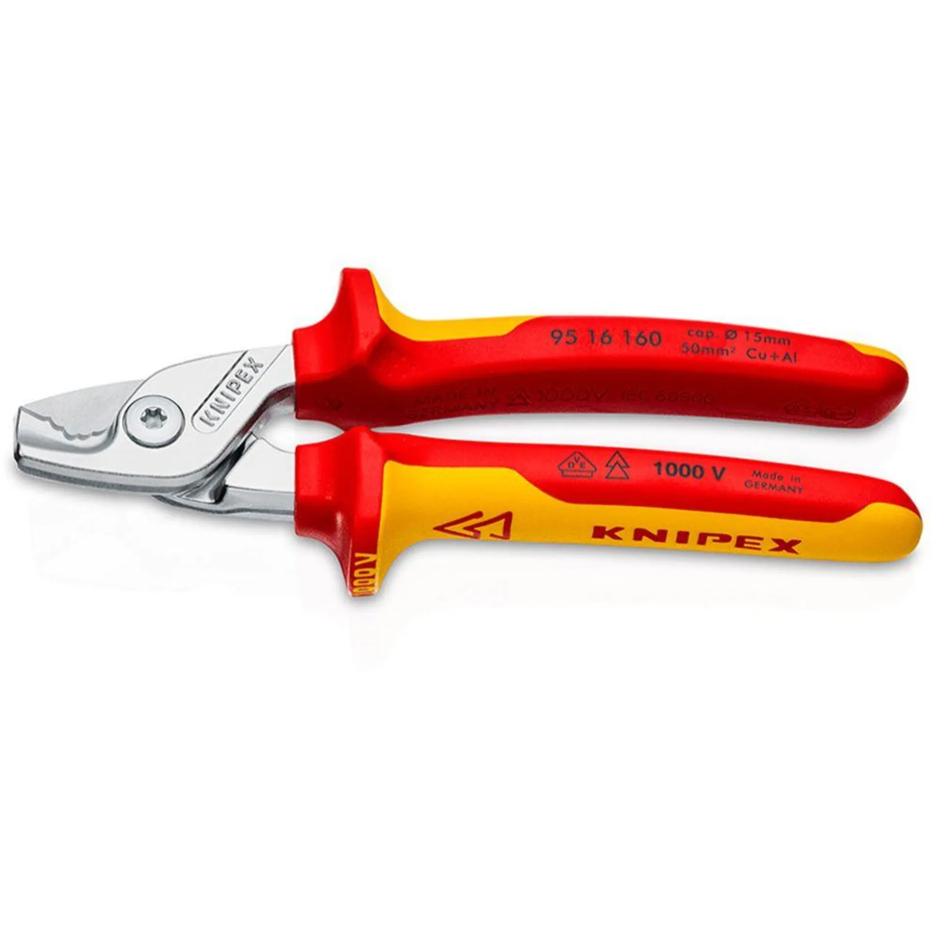 Knipex® 95 16 160 VDE StepCut kaapelileikkurit max 15 mm Cu+Al 160 mm