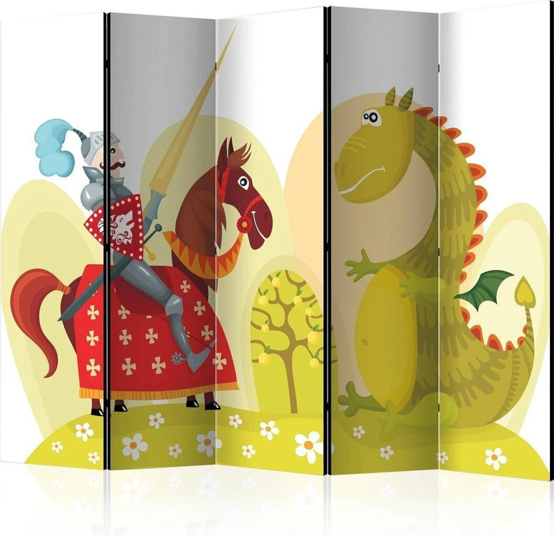 Sermi - Dragon and knight II [Room Dividers], 225x172 cm