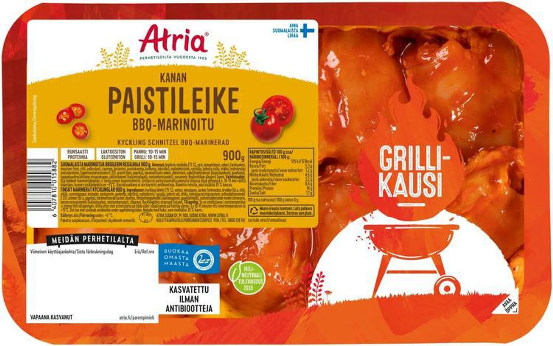 Atria Kanan Paistileike BBQ-marinoitu 900g