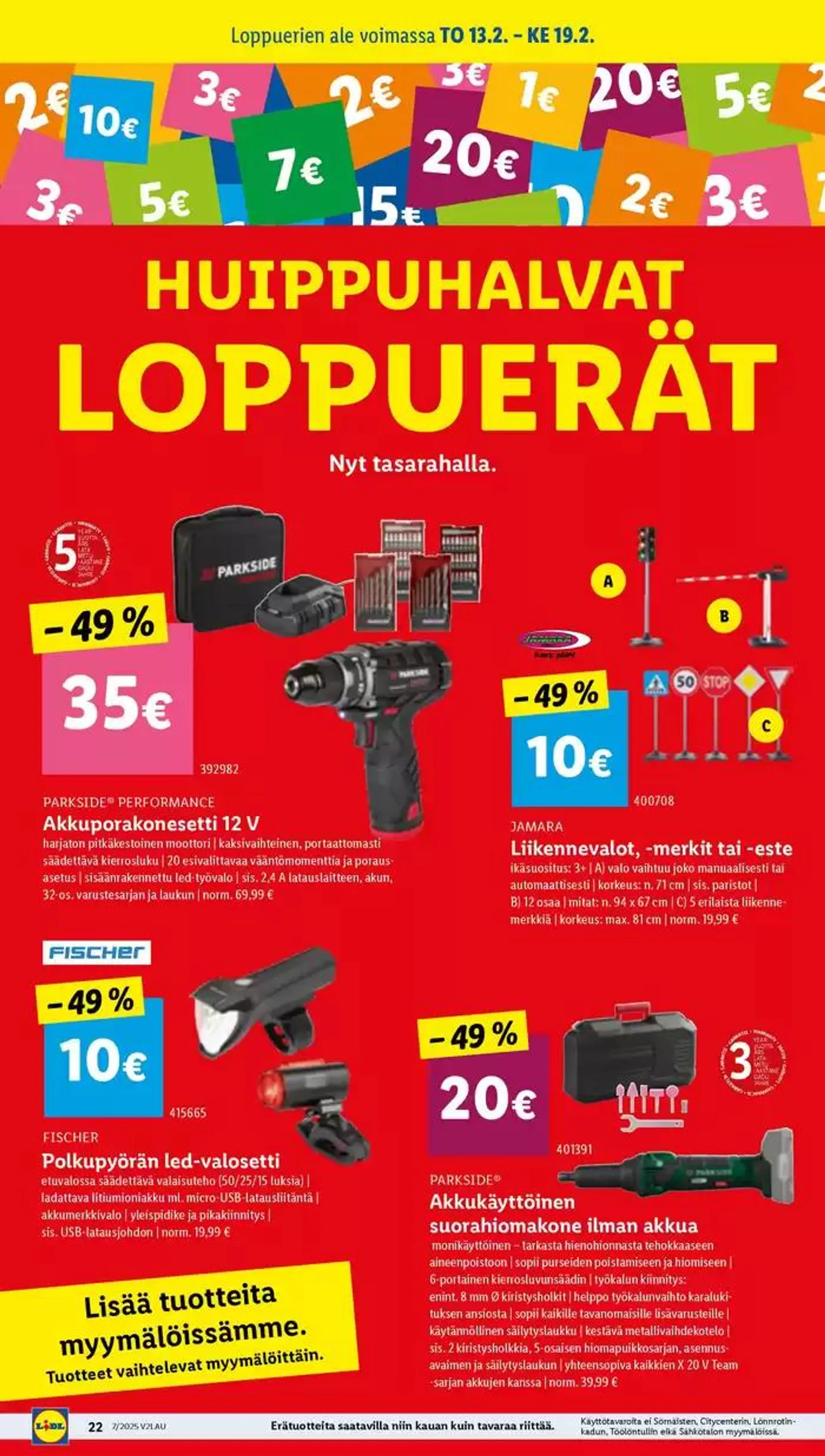 Laaja valikoima tarjouksia voimassa alkaen 10. helmikuuta - 19. helmikuuta 2025 - Tarjouslehti sivu 22