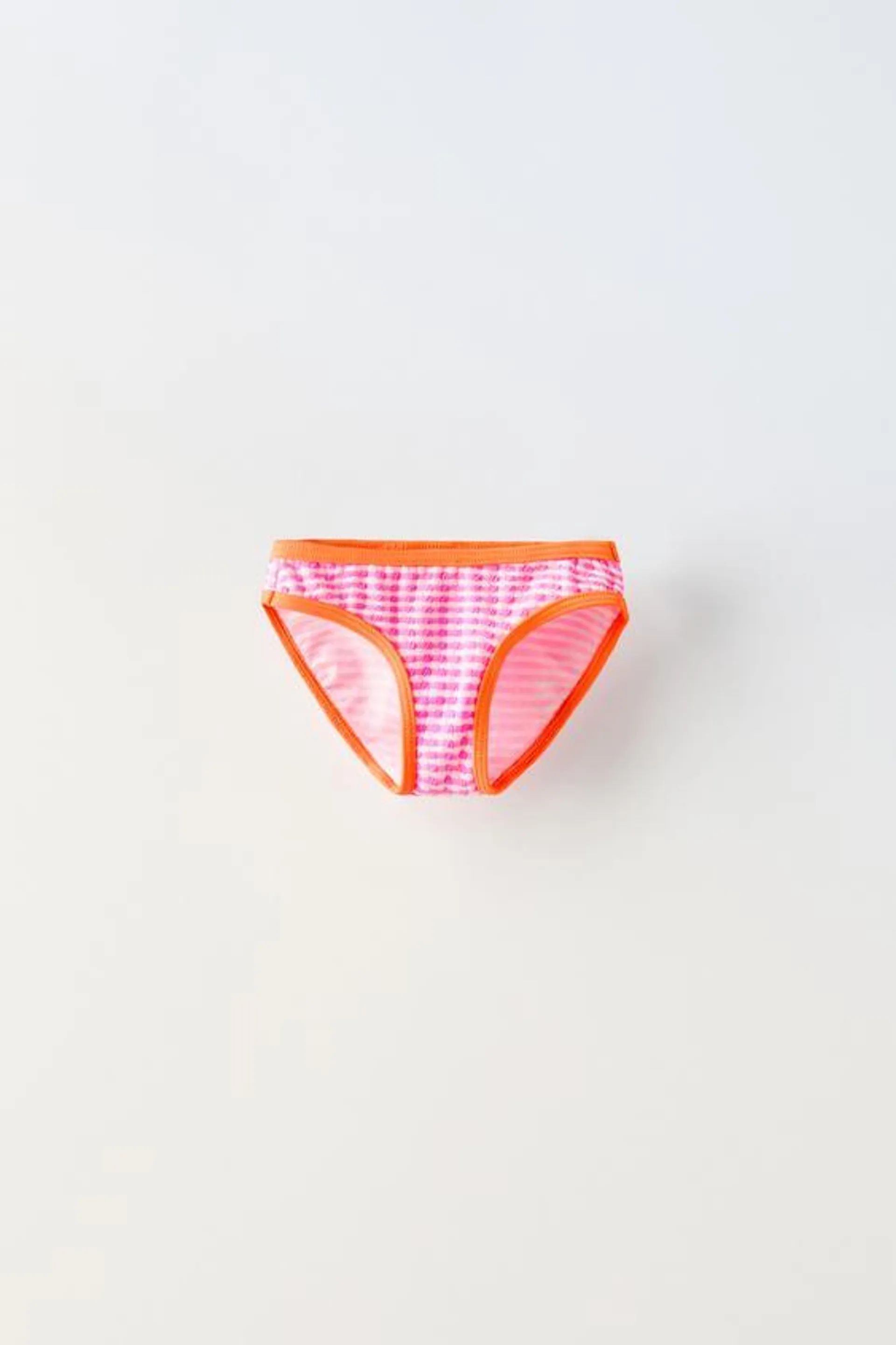 2-6 YEARS/ CONTRAST GINGHAM BIKINI BOTTOMS