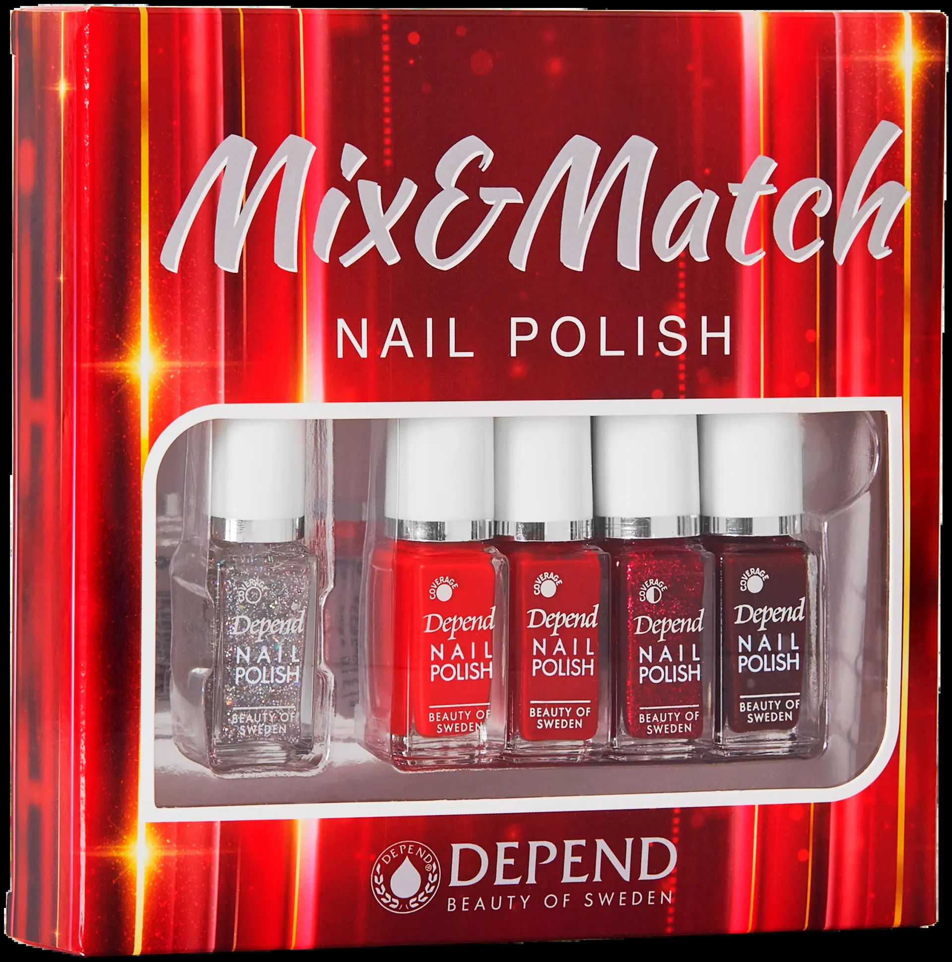 Depend nail polish 5-pack -kynsilakkasetti