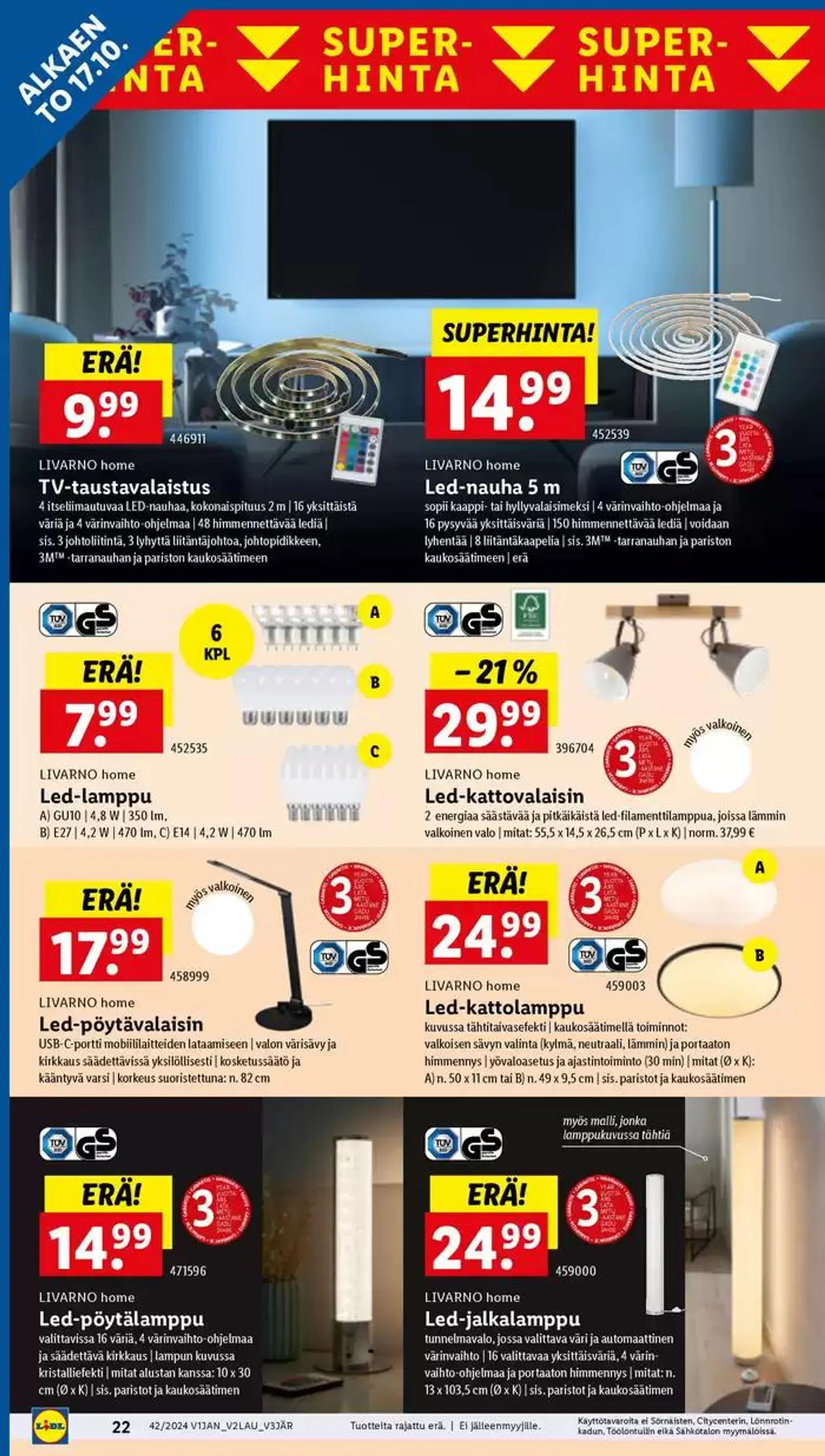 Houkuttelevia erikoistarjouksia kaikille voimassa alkaen 14. lokakuuta - 23. lokakuuta 2024 - Tarjouslehti sivu 24