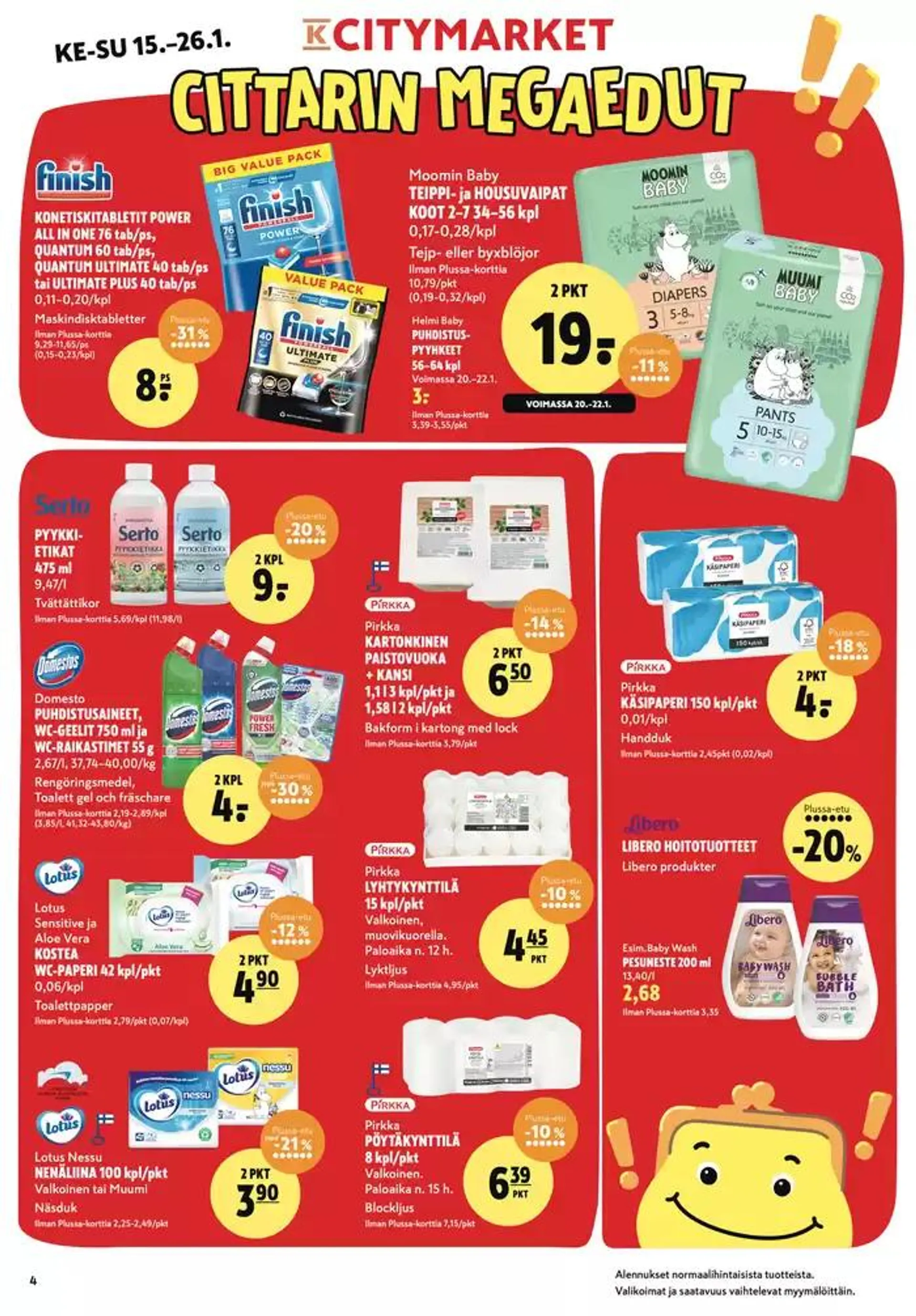 K-citymarket tarjoukset voimassa alkaen 20. tammikuuta - 27. tammikuuta 2025 - Tarjouslehti sivu 4