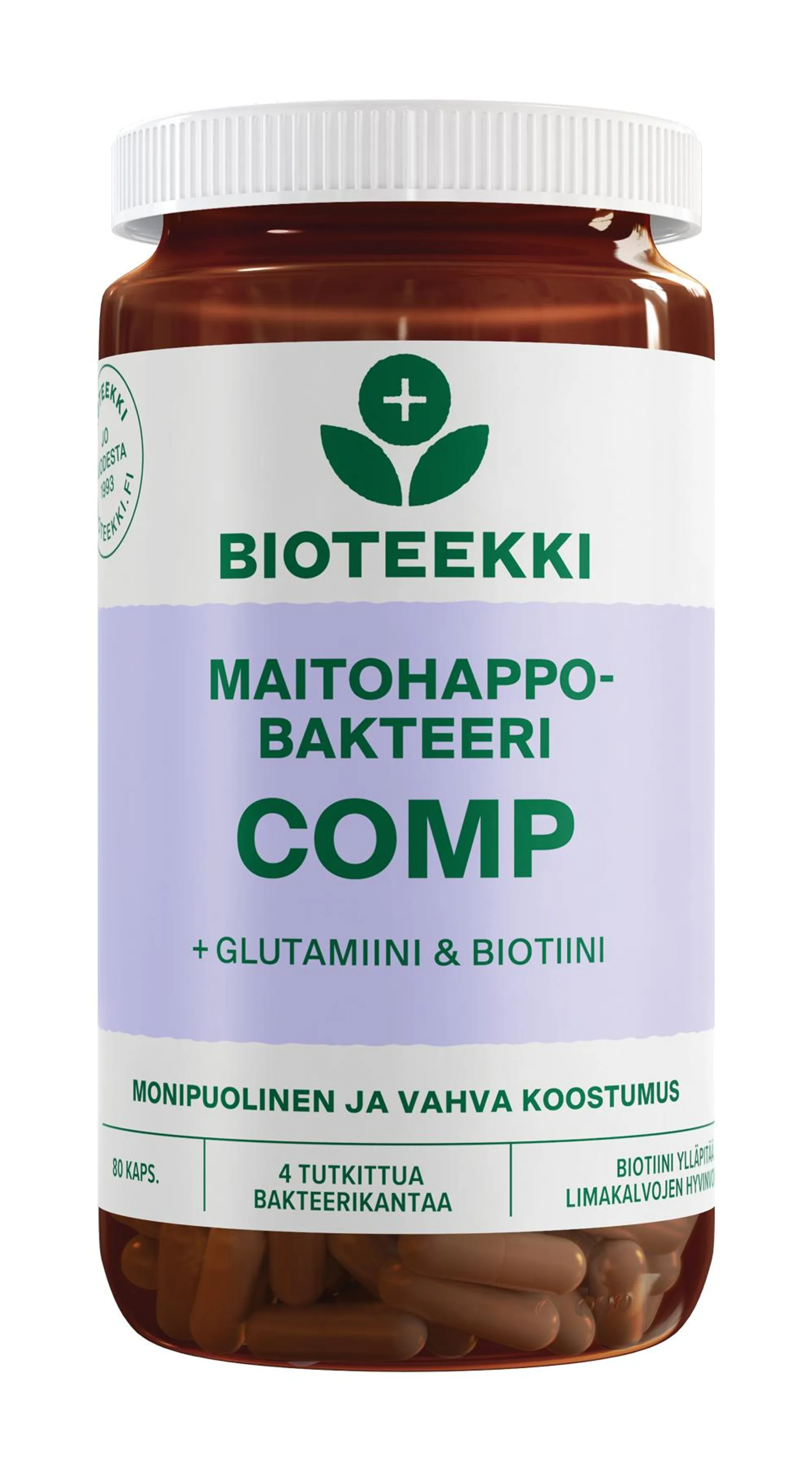 Maitohappobakteeri Comp, 80 kaps.