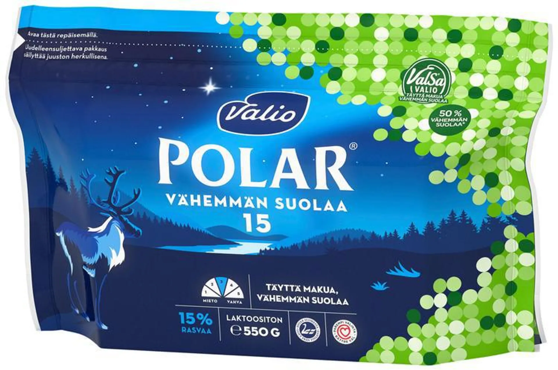 Valio Polar® Vähemmän suolaa 15 % e550 g ValSa®