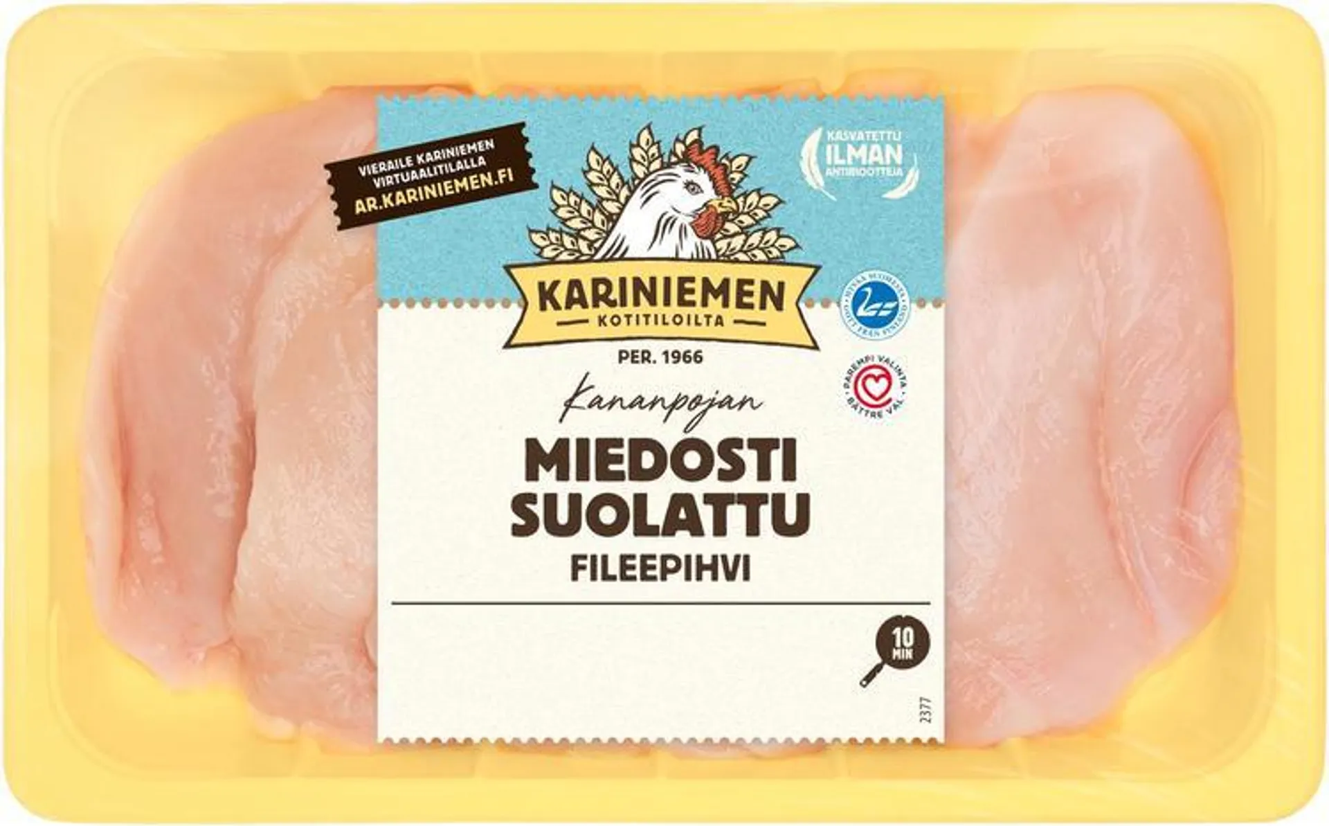 Kariniemen Kananpojan fileepihvi miedosti suolattu 1 kg